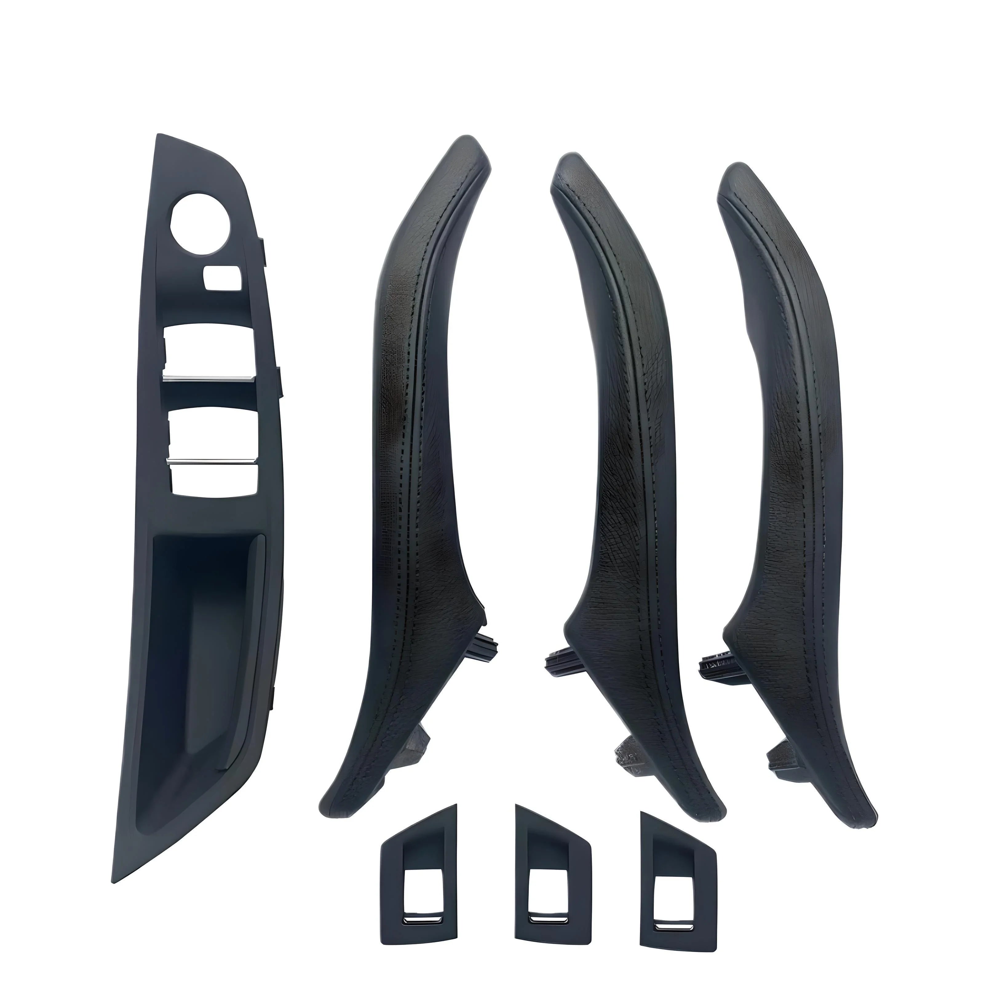 Interior Door Handle Panel Set – Black – Compatible with BMW E90 Front Door