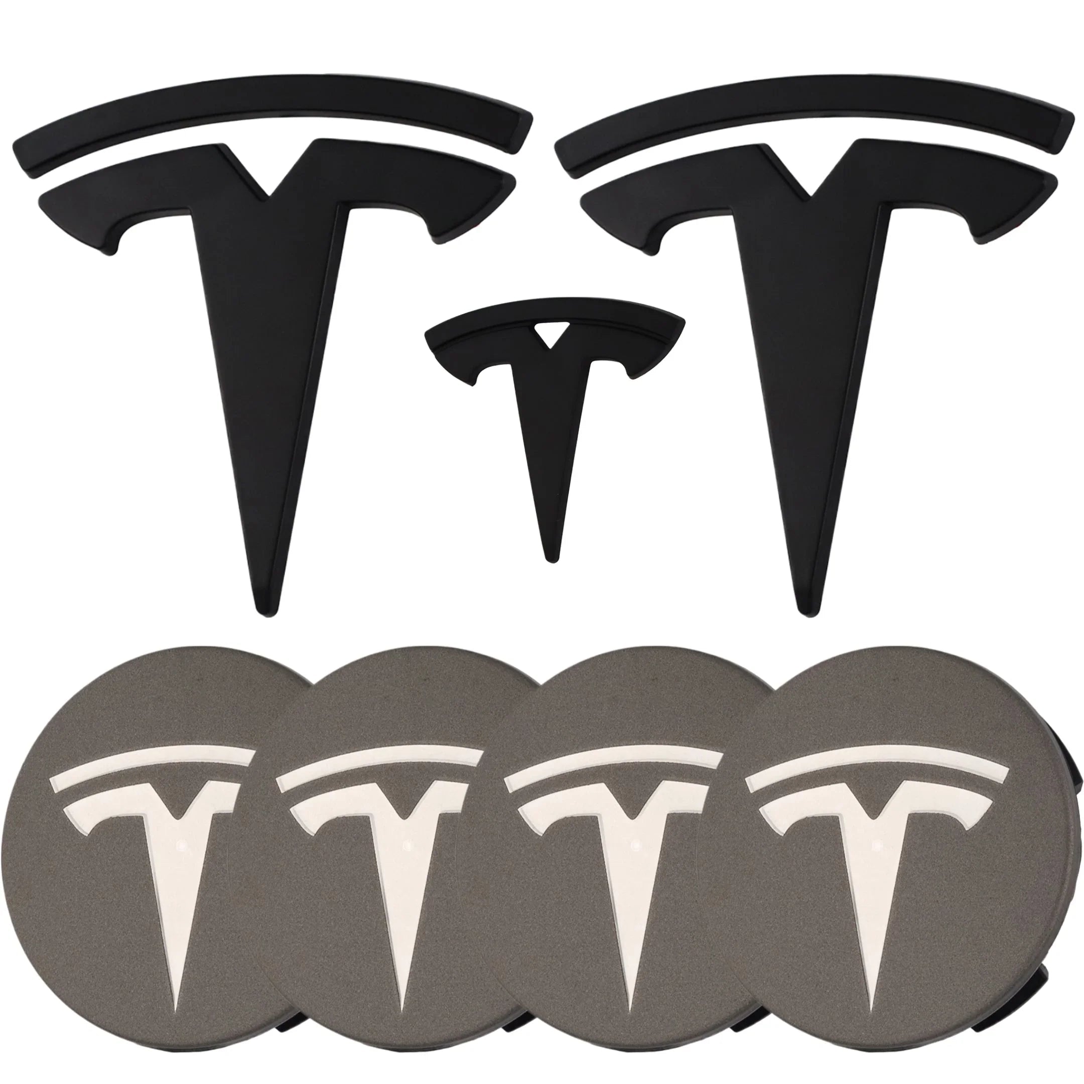 Tesla Emblem Überzug | Matt Schwarz