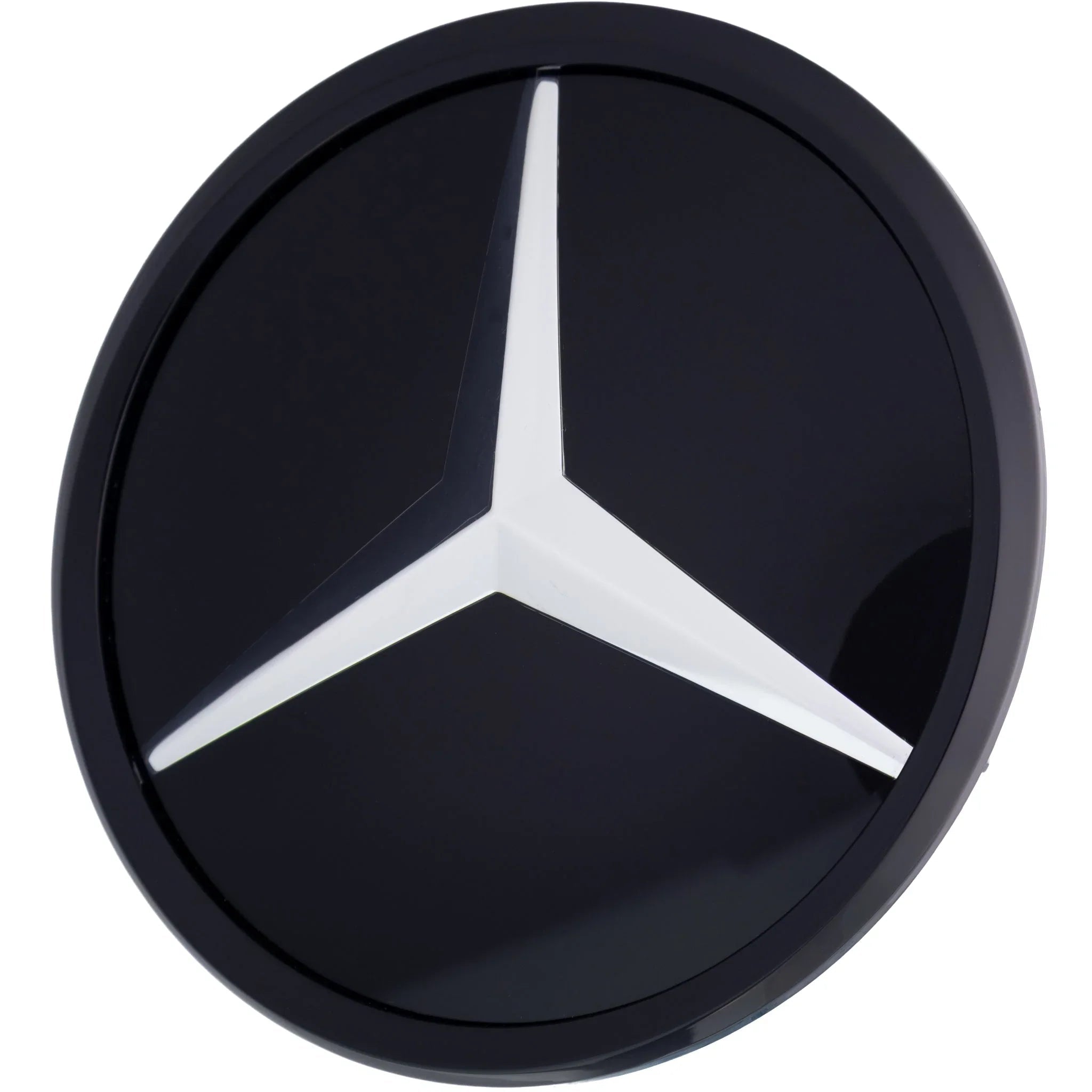 Mercedes Grille Emblem | Silver Black - Mirror Style - Aftermarket - CIREVON