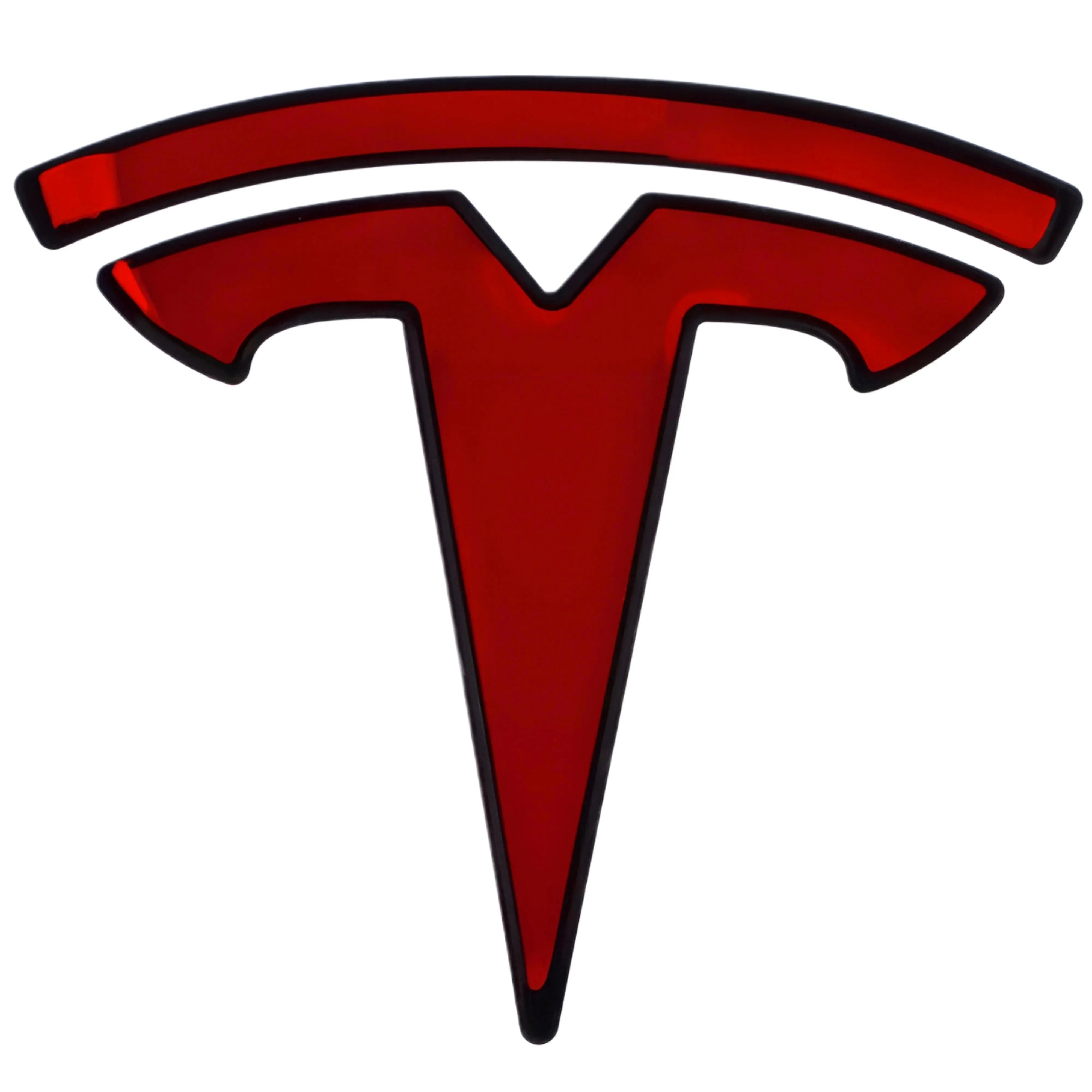 Tesla Emblem Überzug | Matt Schwarz