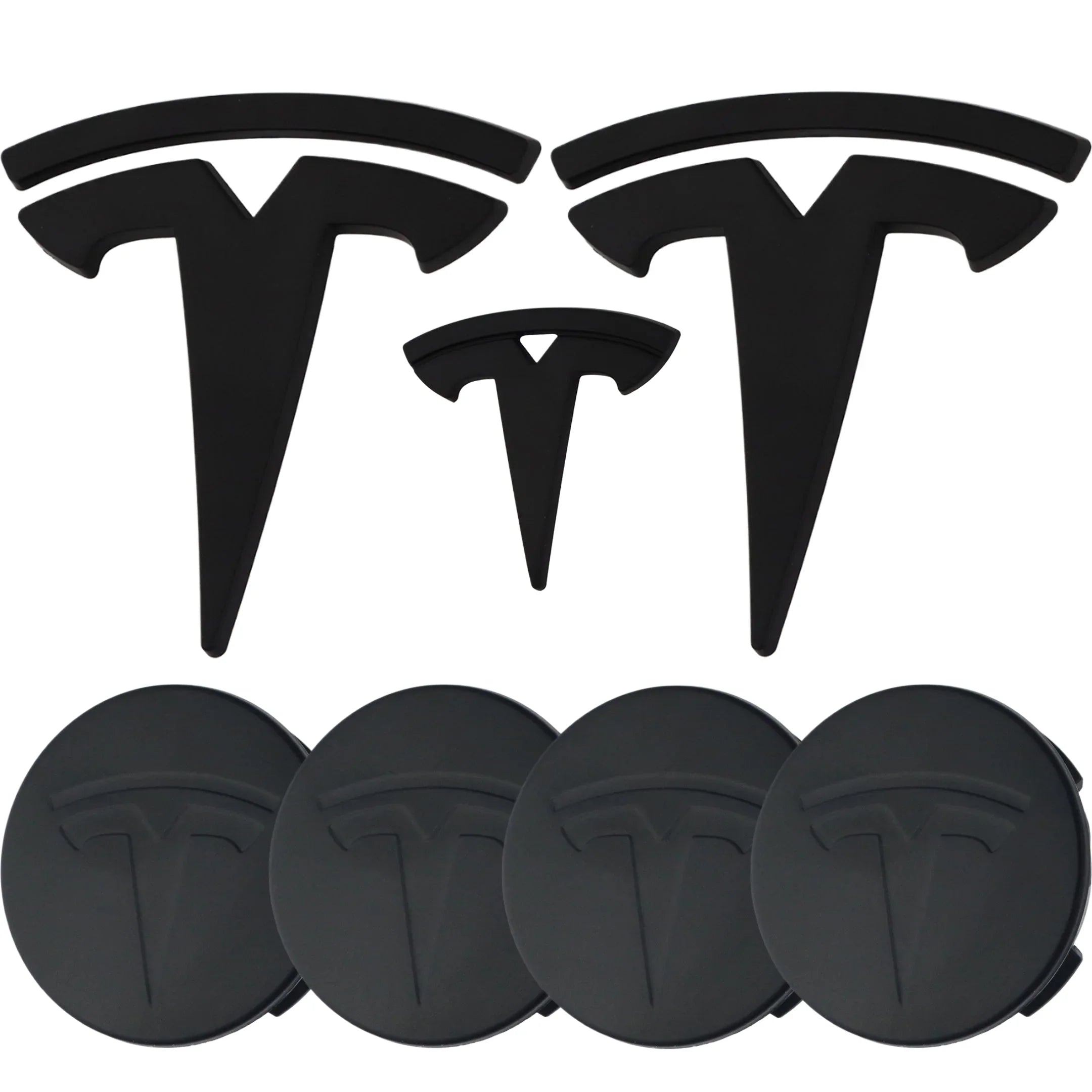 Tesla Emblem Überzug | Matt Schwarz