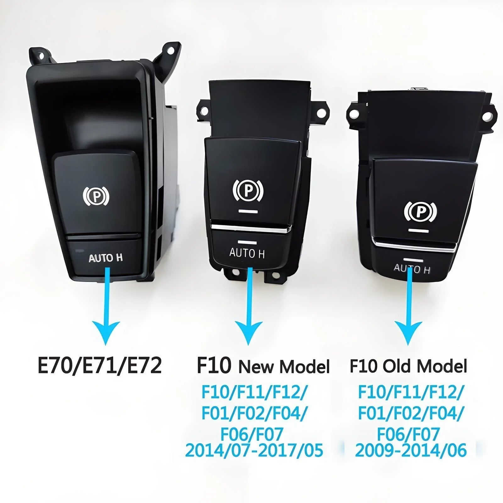 Electronic Parking Brake Switch – Black – Compatible with BMW E70 E71 E72 Front Interior