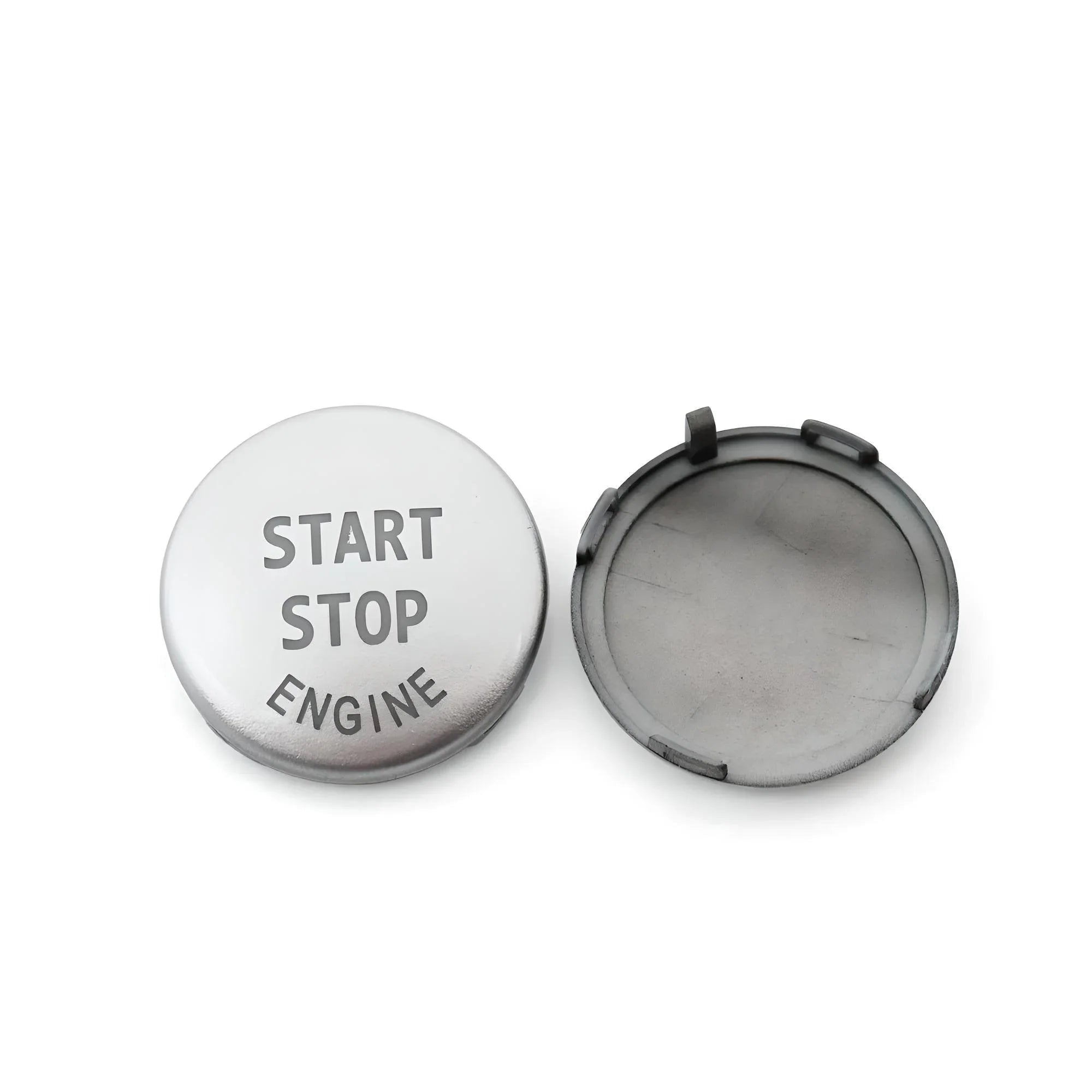 Silver Start Stop Engine Button Cover – Silver – Compatible with BMW Front