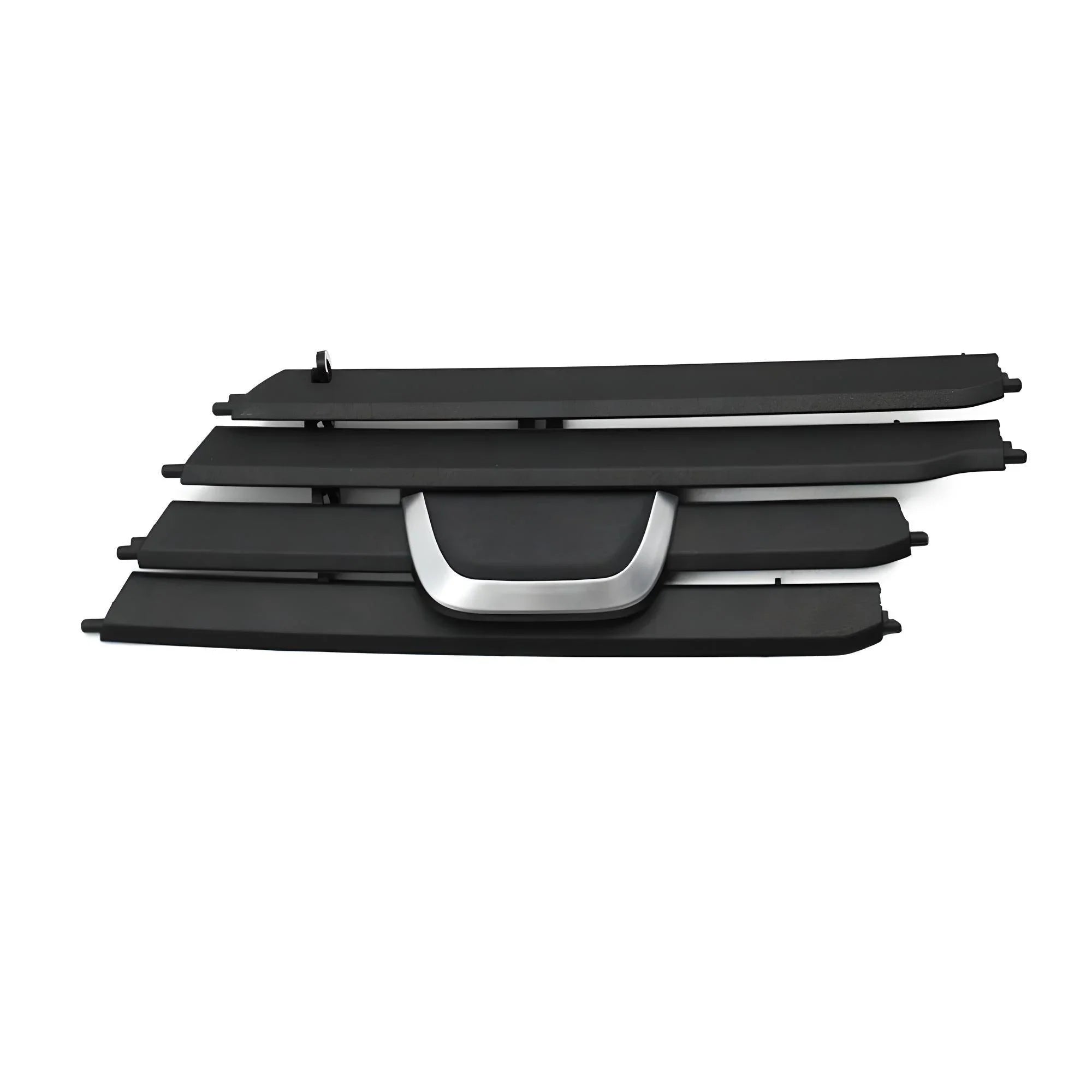Front Grille Surround – Black with Silver Trim – Compatible with Audi A6 C6 – Front Exterior