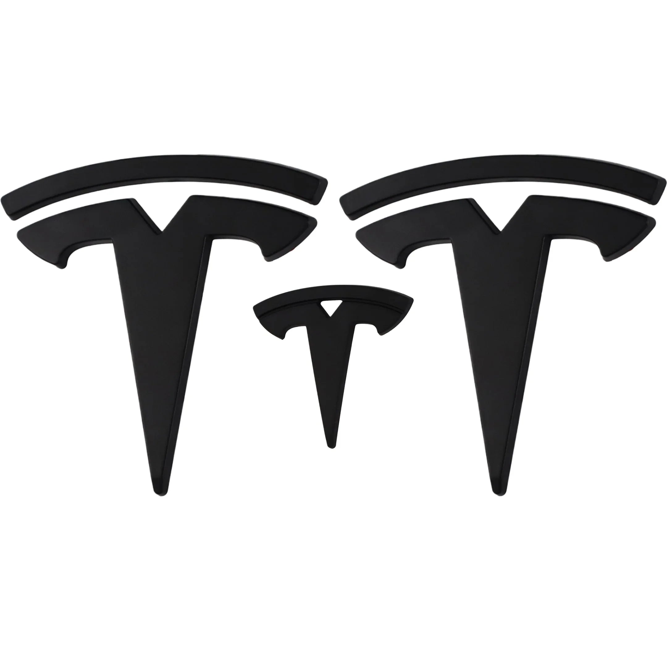 Tesla Emblem Überzug | Matt Schwarz