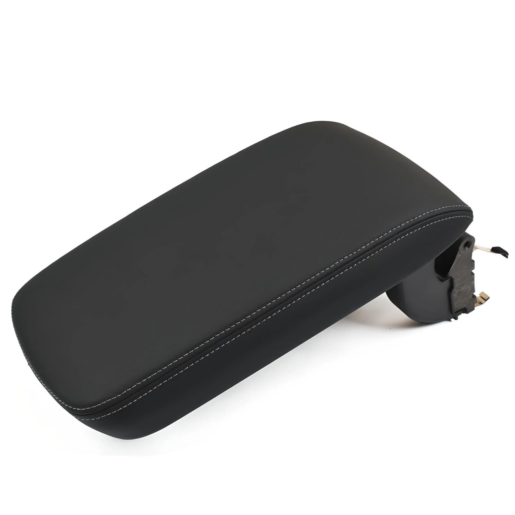 Armrest Console Lid – Black Leather with White Stitching – Compatible with BMW F30 – Interior