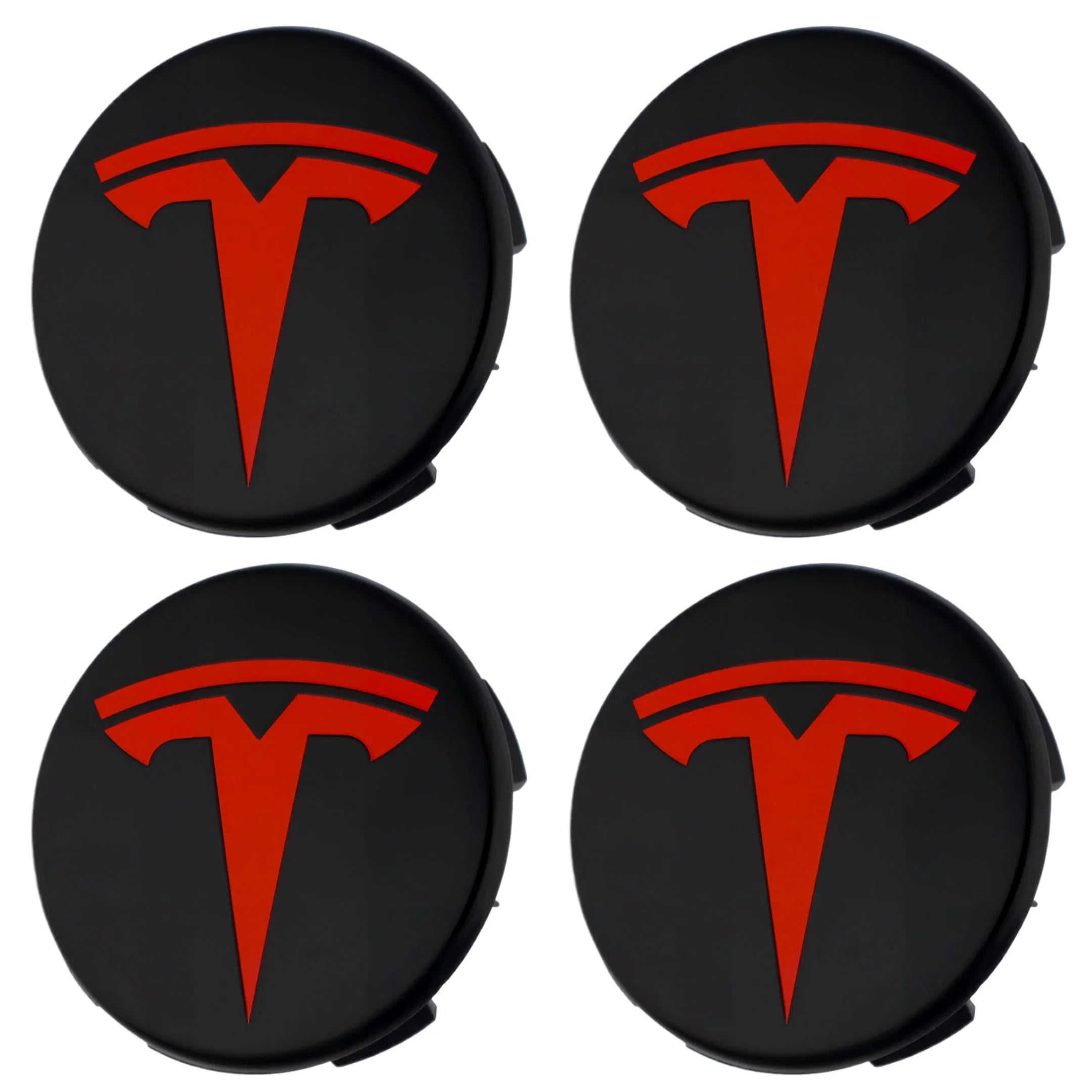 Tesla Radkappen | Schwarz Rot