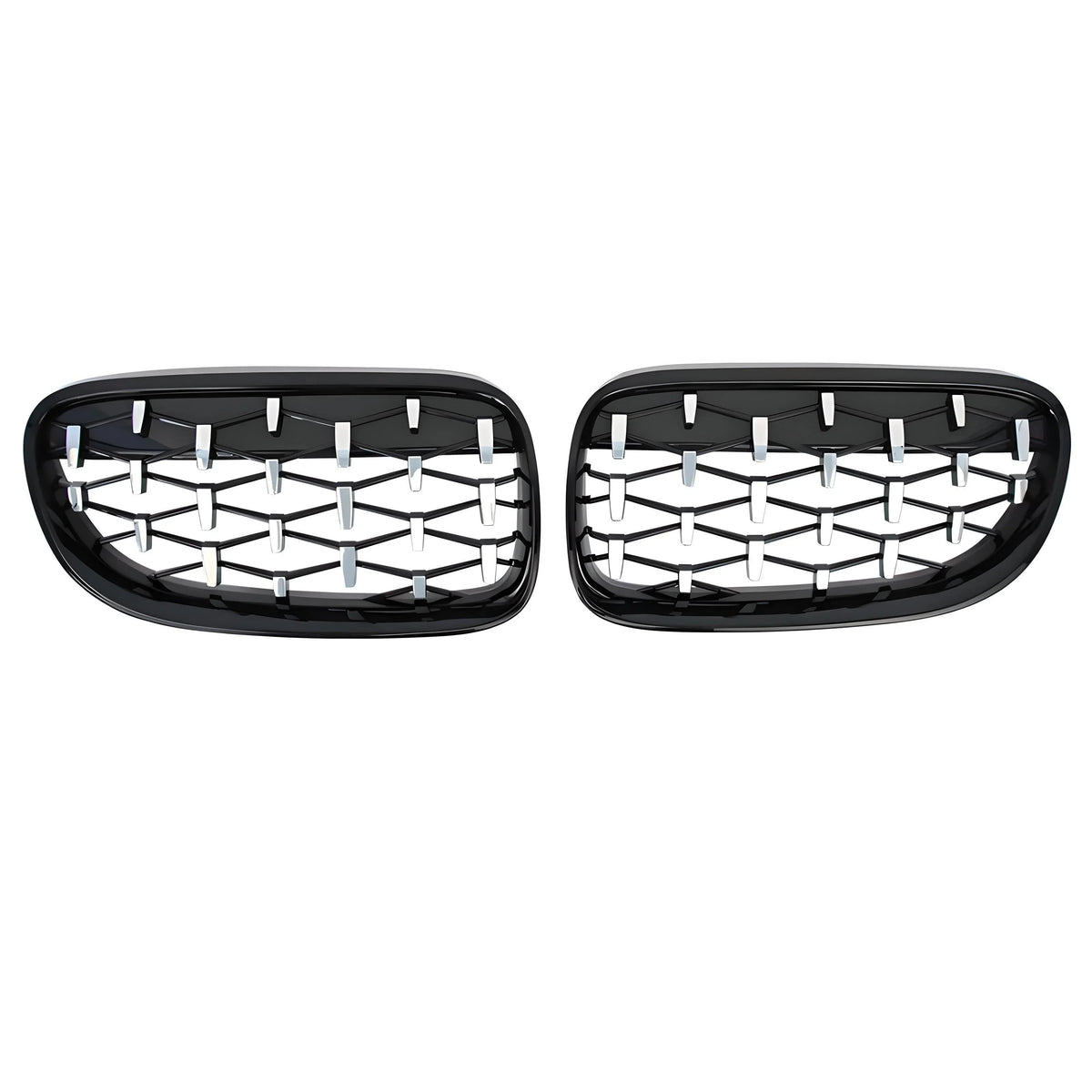 BMW Kidney Grille – Gloss Black Chrome – Compatible with BMW 1 Series F20 F21 – Front