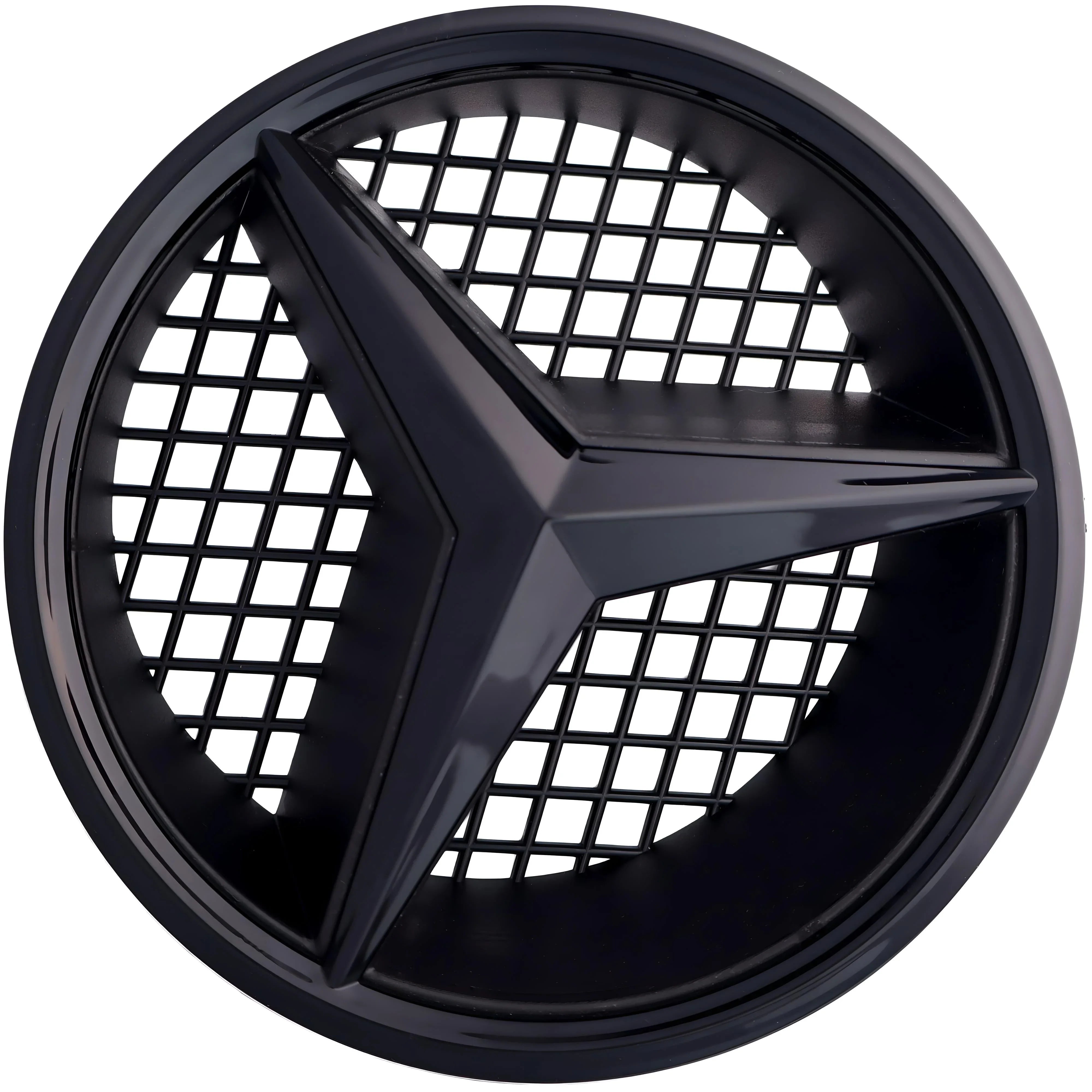 Mercedes Grille Emblem | Gloss Black - Grid Style - Aftermarket - cirevon