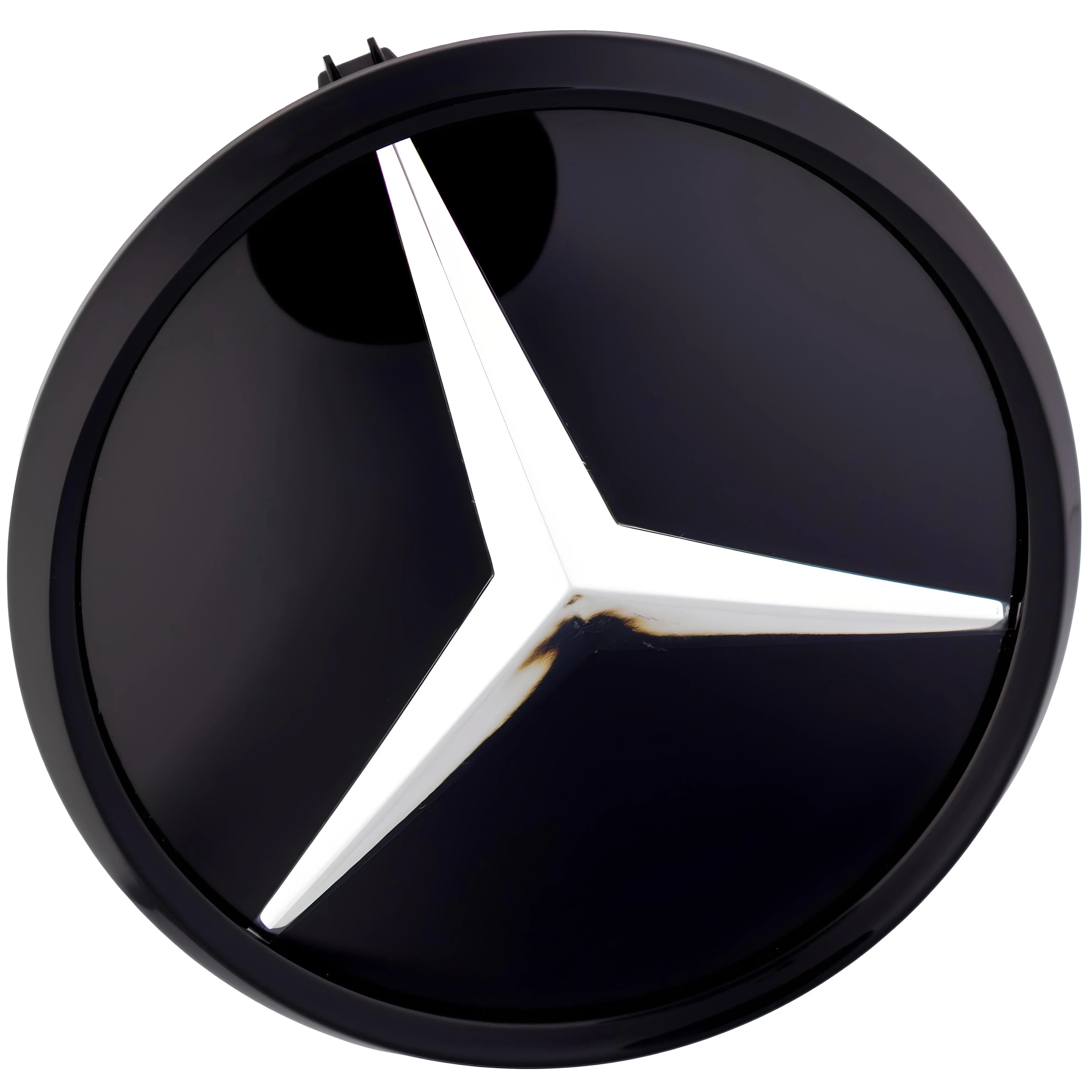 Mercedes Grille Emblem | Silver Black - Mirror Style - Aftermarket - CIREVON