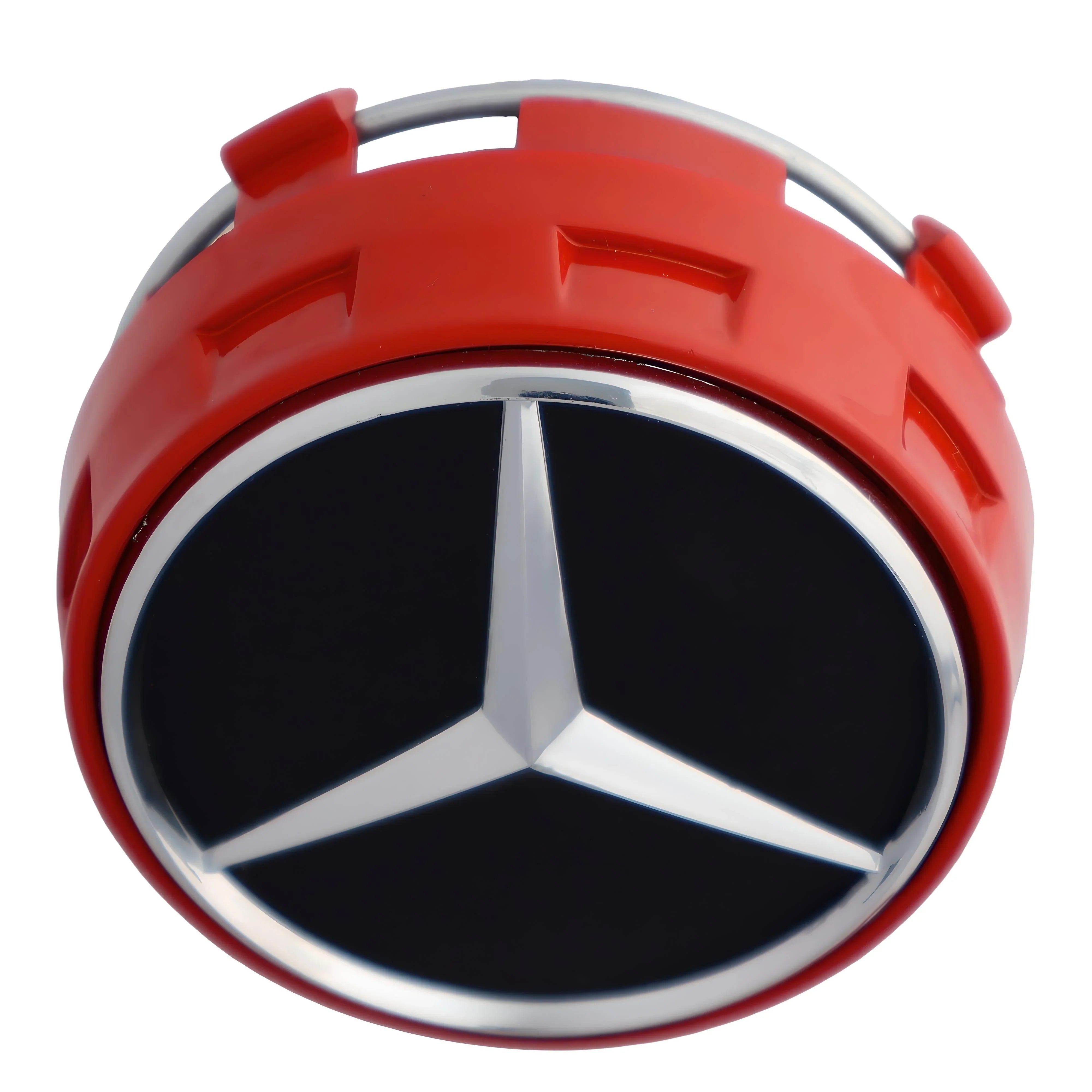 Mercedes Elevated Hub Caps | Gloss Red - Aftermarket - cirevon
