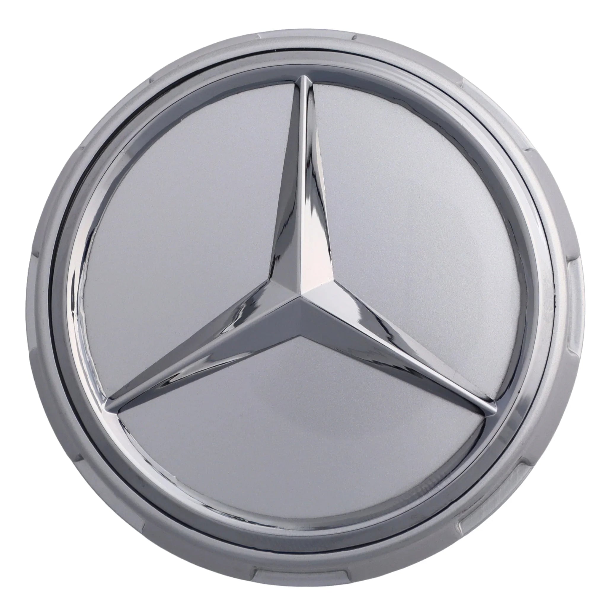 Mercedes Elevated Hub Caps | Platinum Silver - Aftermarket - cirevon