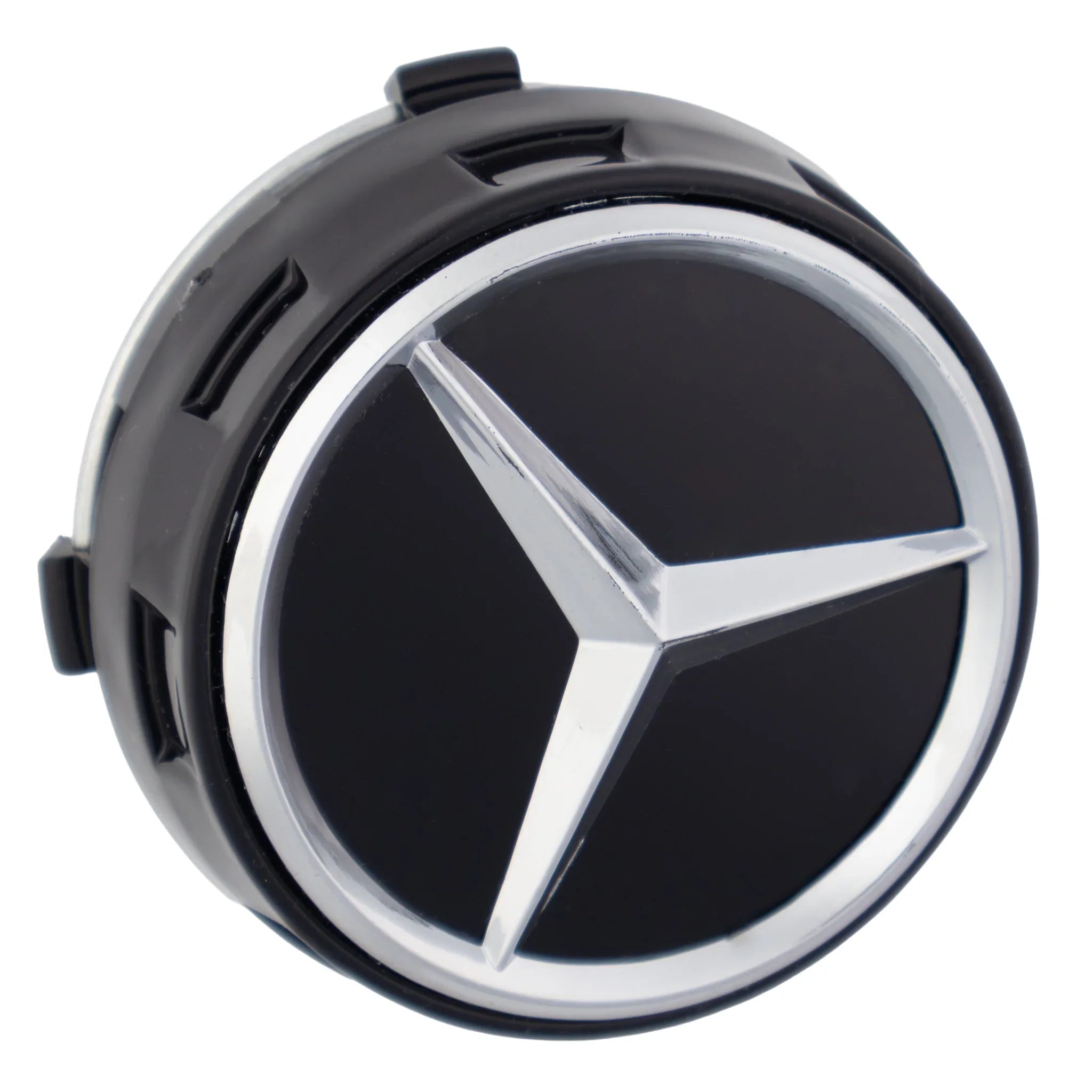 Mercedes Elevated Hub Caps | Gloss Black - Aftermarket - CIREVON