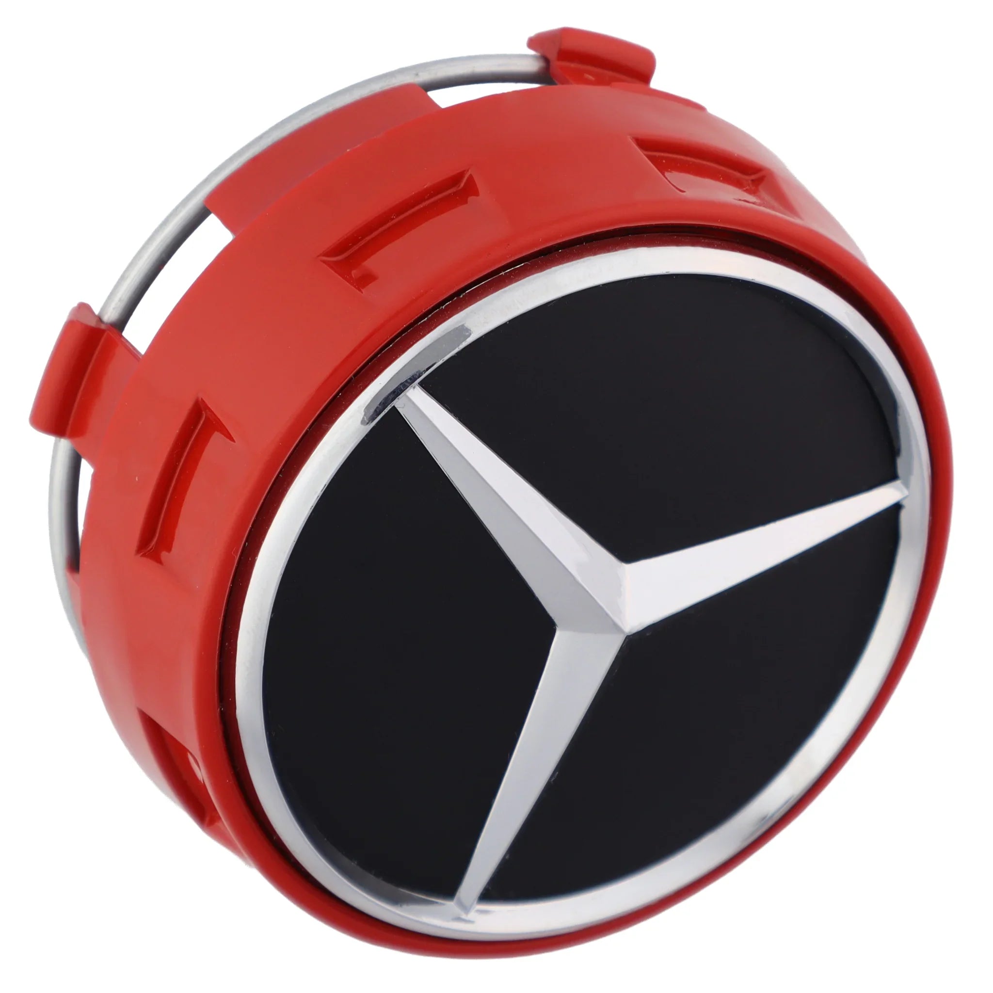 Mercedes Elevated Hub Caps | Gloss Red - Aftermarket - cirevon