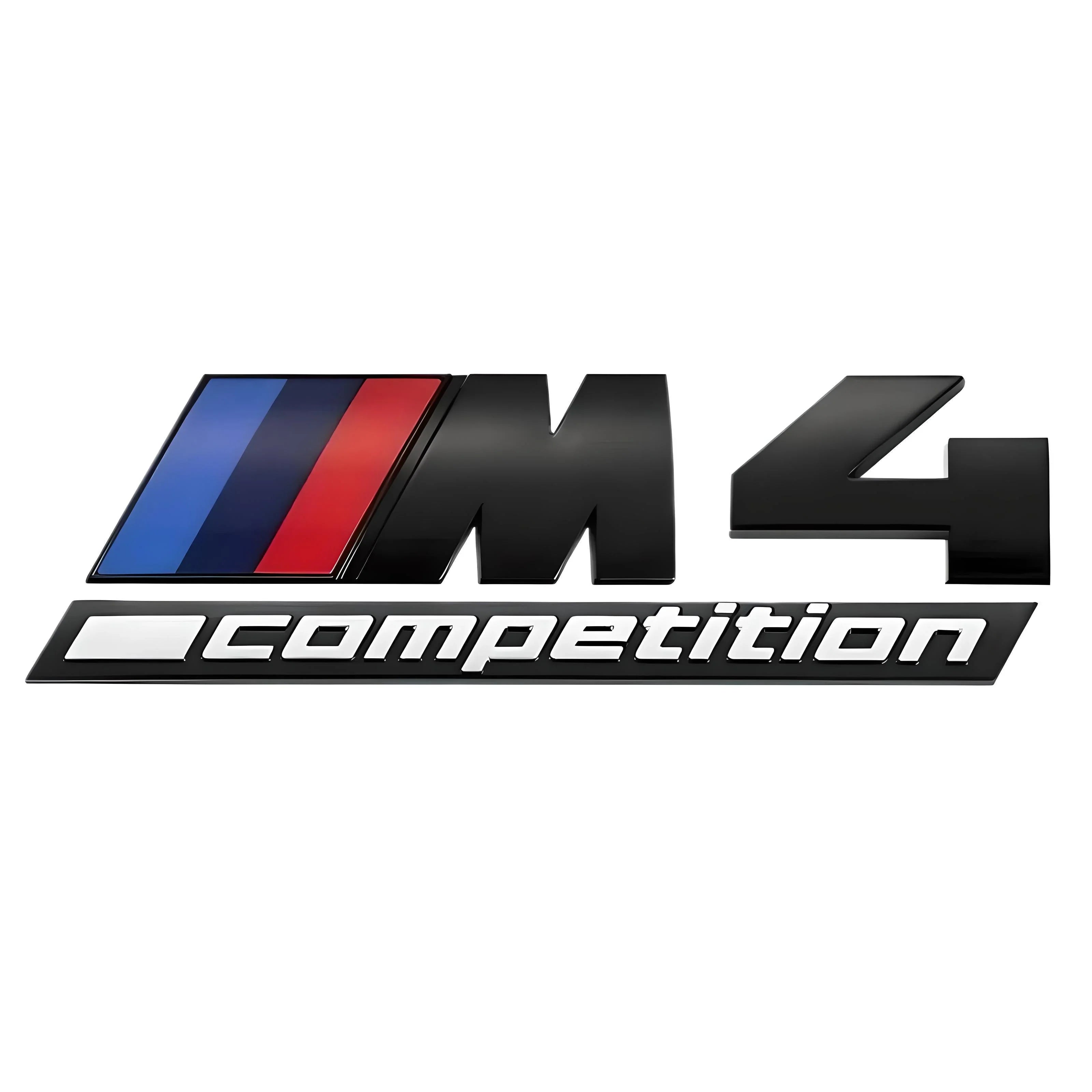BMW M4 Competition Badge – Black Finish – Compatible with BMW M4 – Exterior