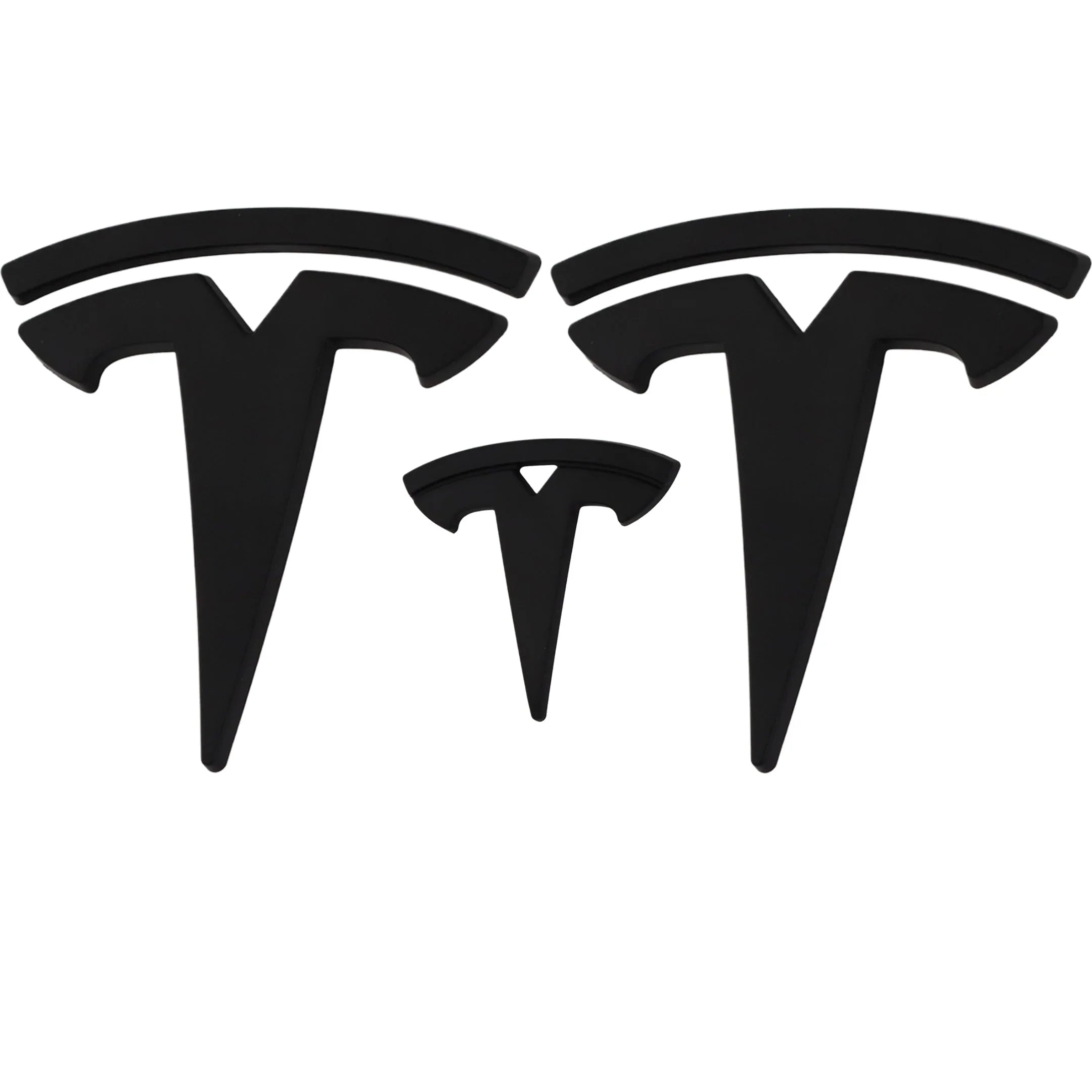 Tesla Emblem Überzug | Matt Schwarz