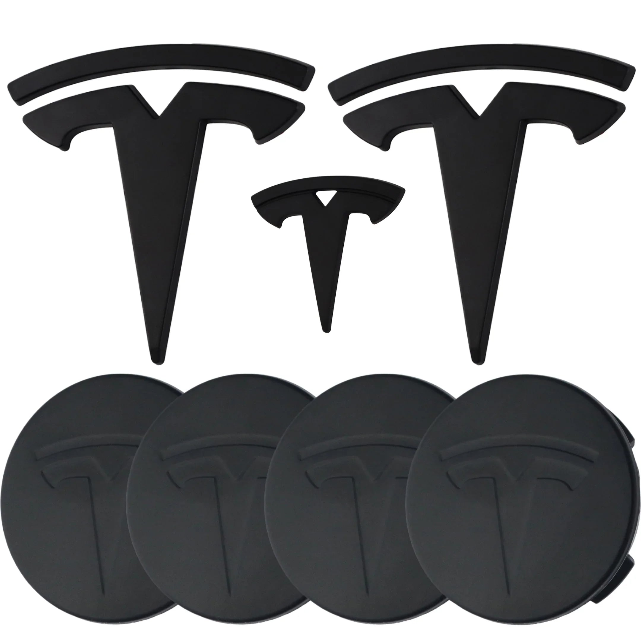 Tesla Emblem Überzug | Matt Schwarz