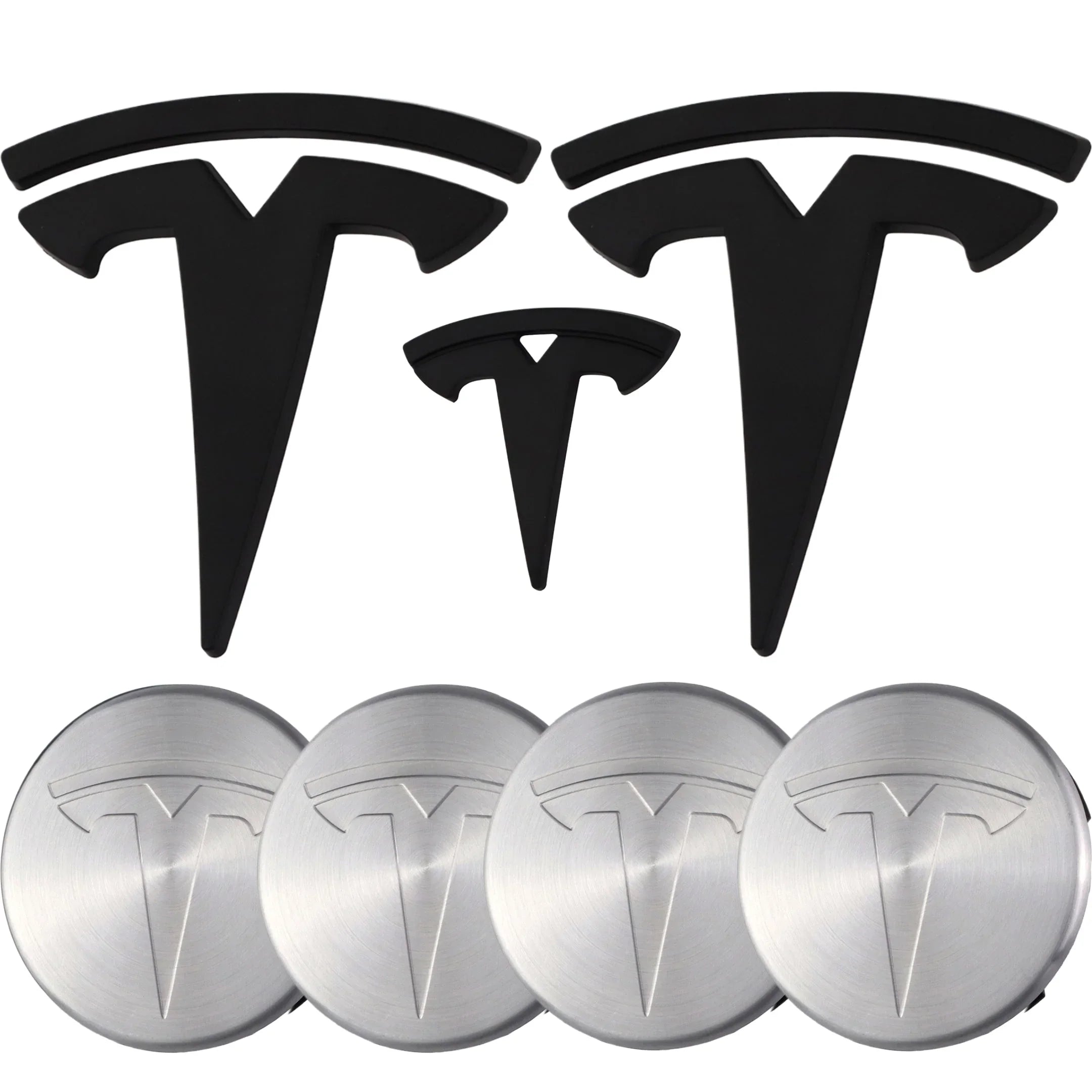 Tesla Emblem Überzug | Matt Schwarz