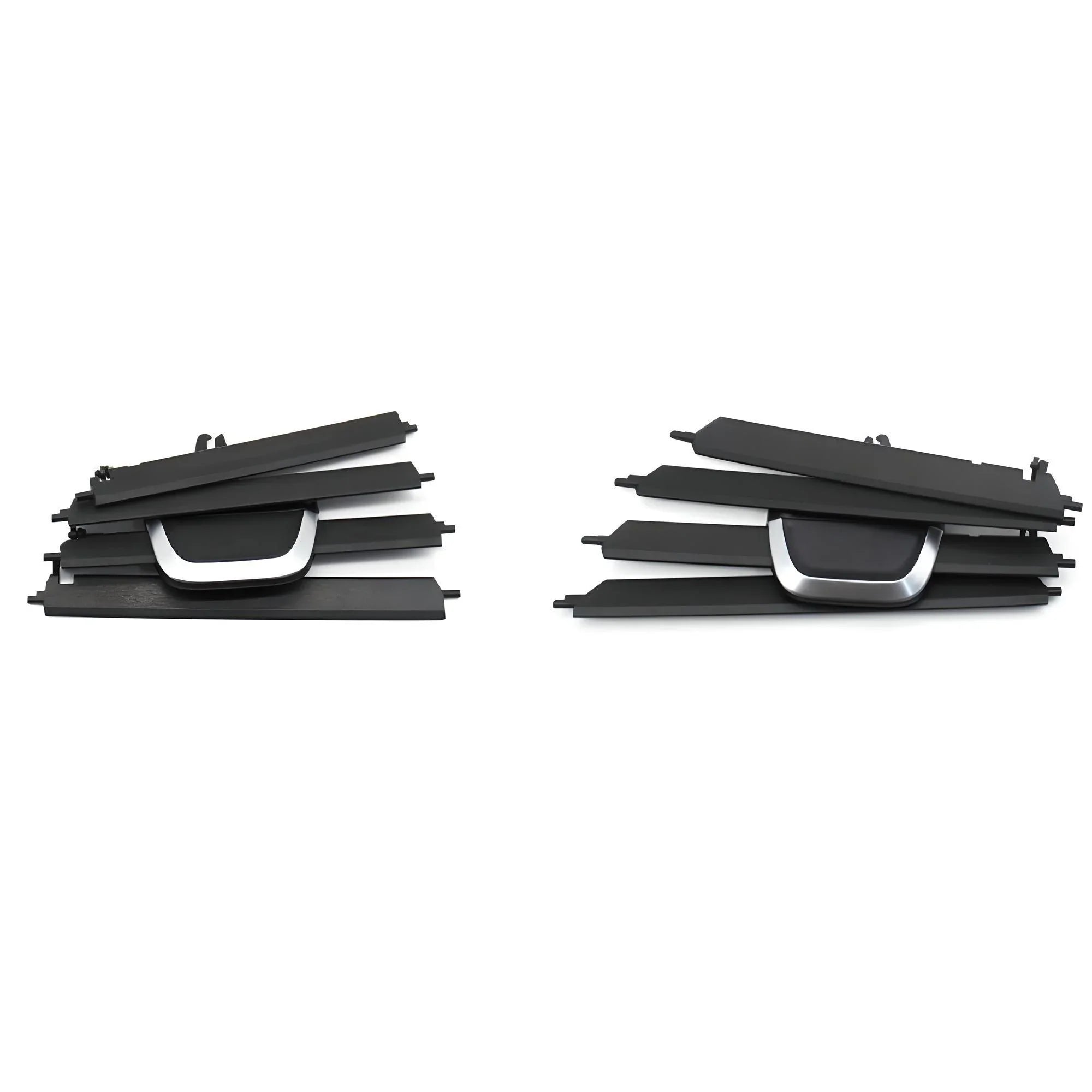 Grille Trim Cover – Black Silver – Compatible with Audi A6 C7 2012-2018 – Front Exterior