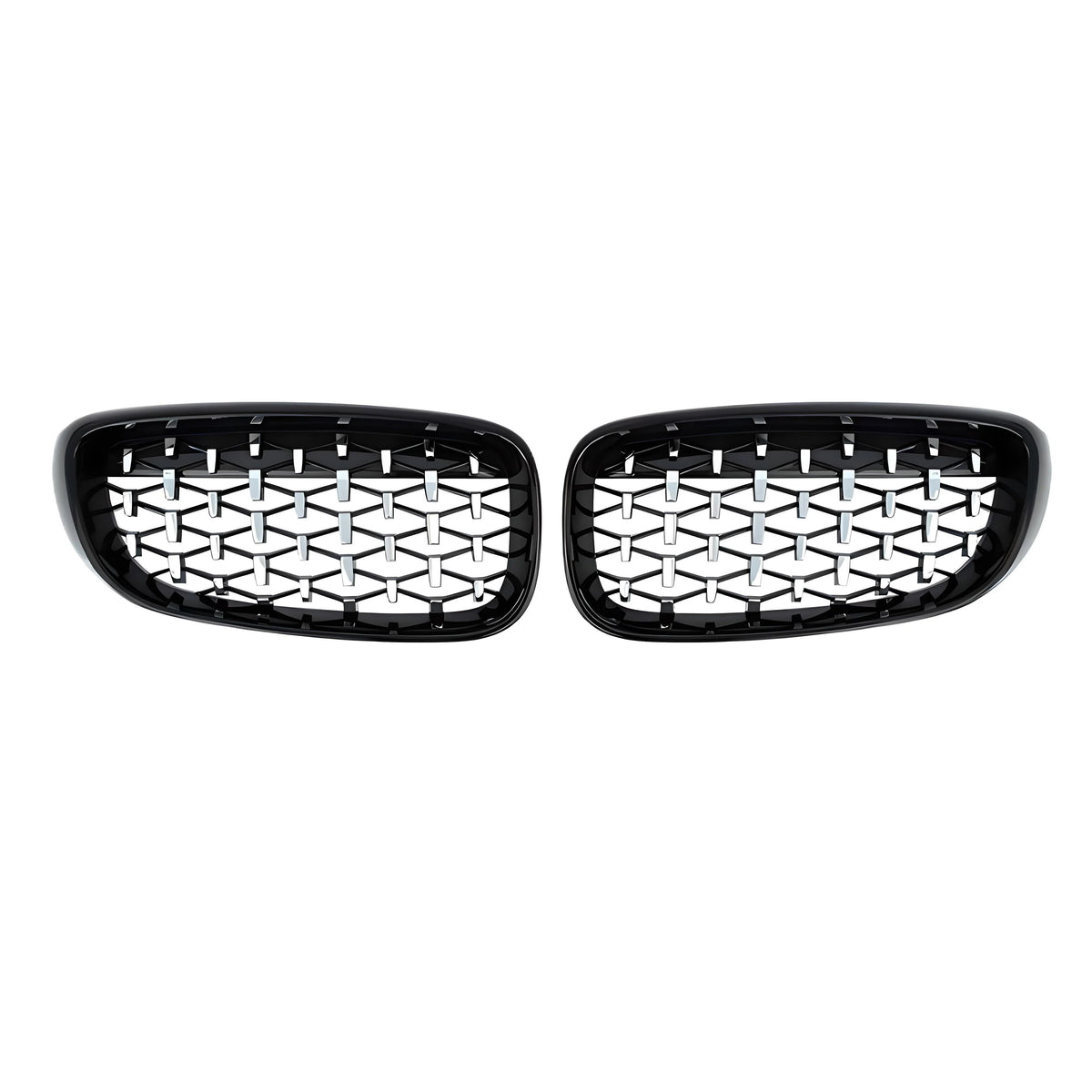 BMW Front Grille Set – Black Chrome – Compatible with BMW 5 Series G30 G31 2017-2020 – Front Exterior