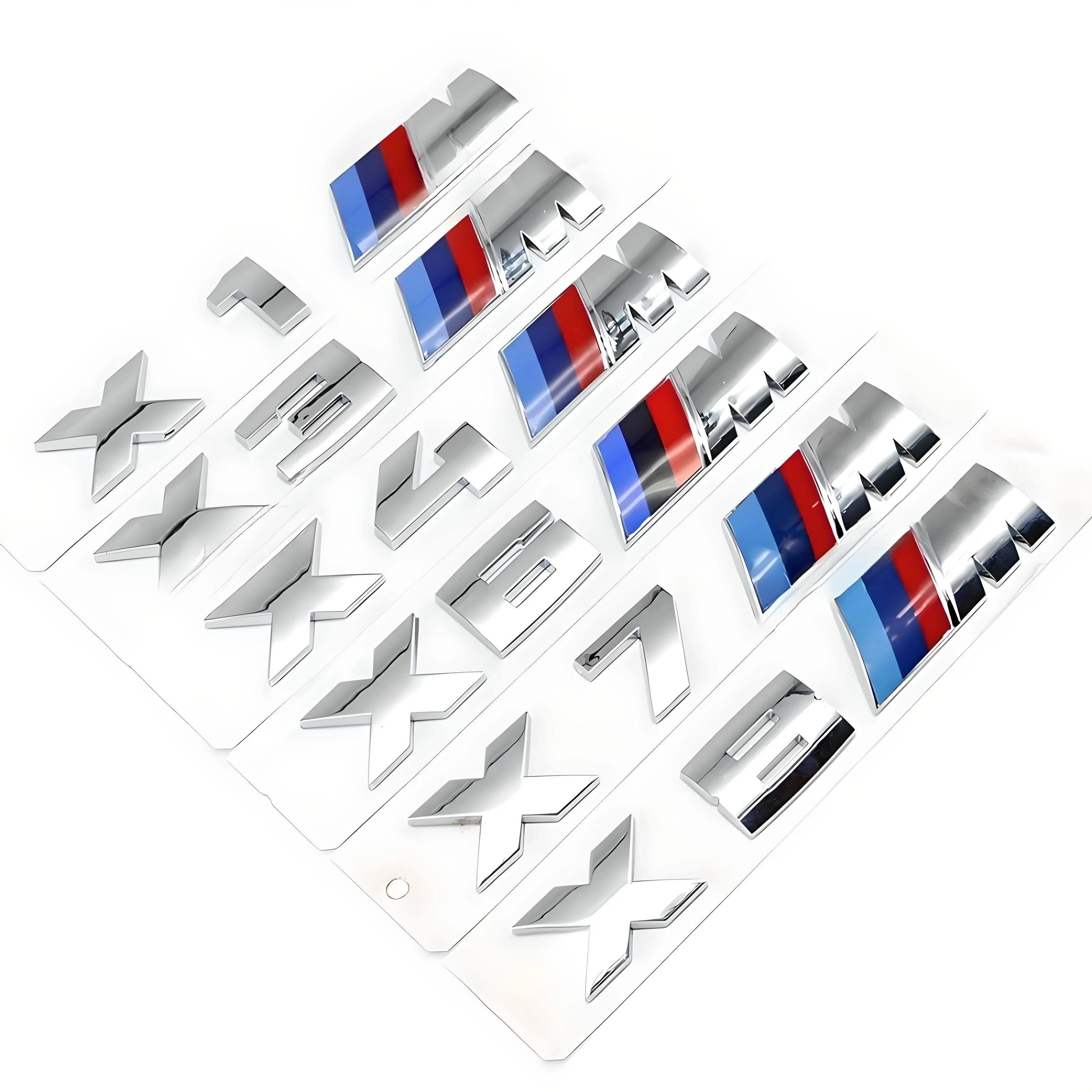 BMW M Performance Emblems – Chrome – Compatible with BMW X1/X3/X5/X6 – Exterior