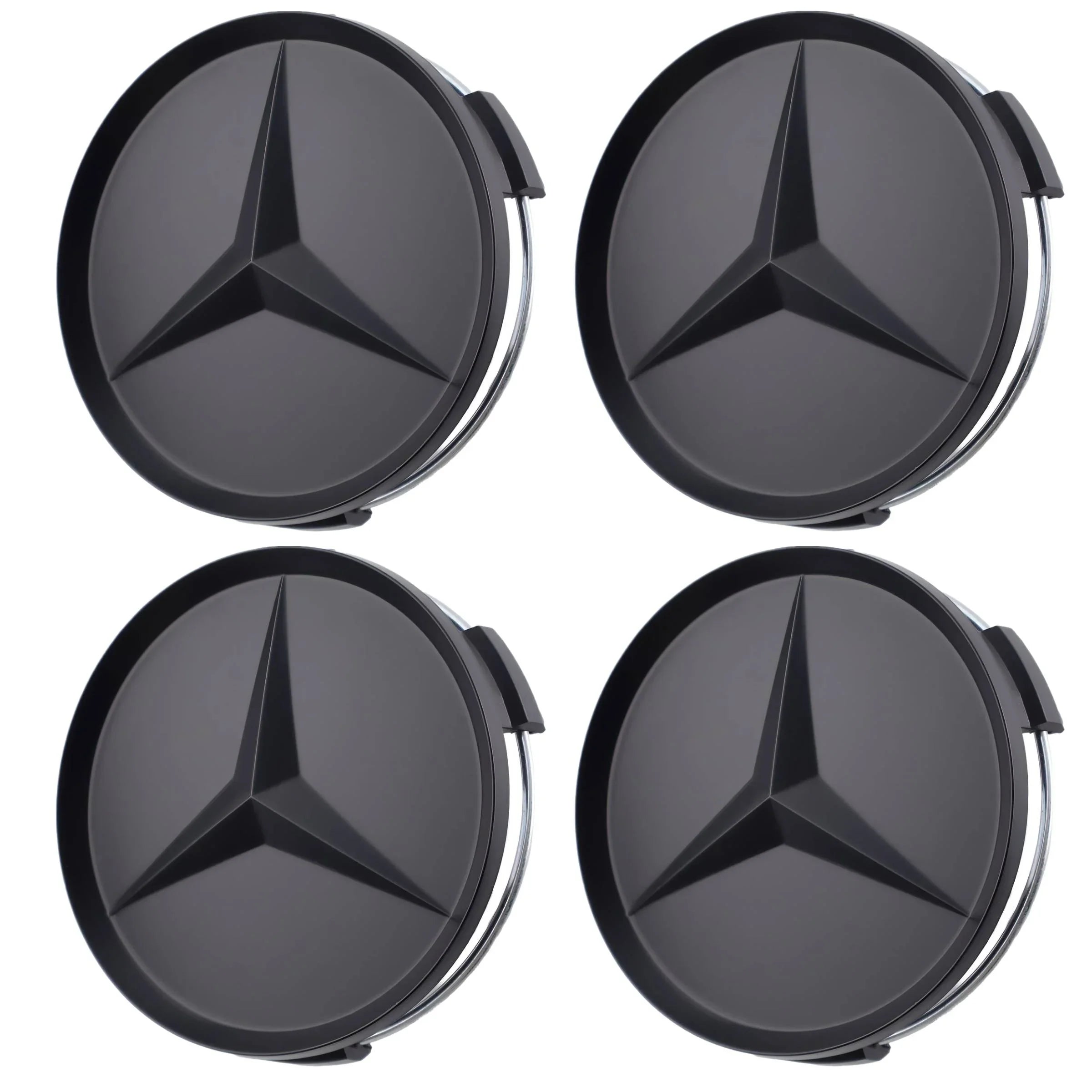Mercedes Hub Caps | Matte Black - Aftermarket - cirevon