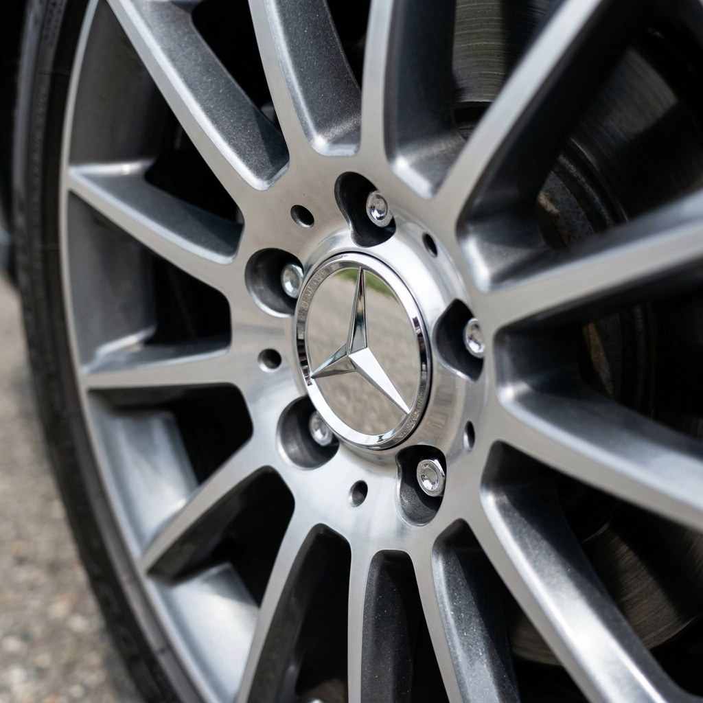 Mercedes Radkappen | Glänzendes Silber