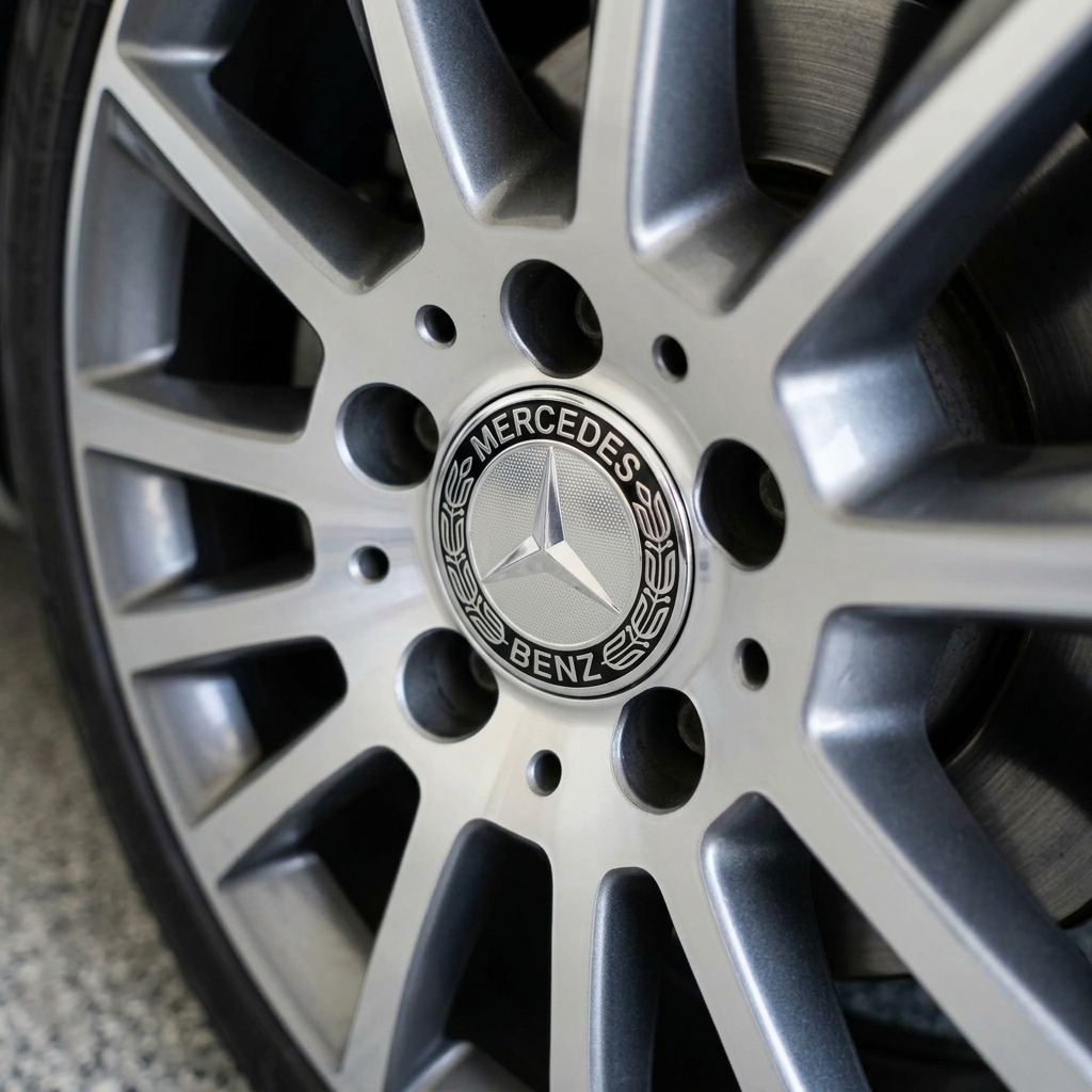 Mercedes Hub Caps | Shadow Platinum