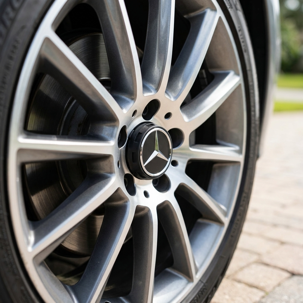 Mercedes Elevated Hub Caps | Matte Black
