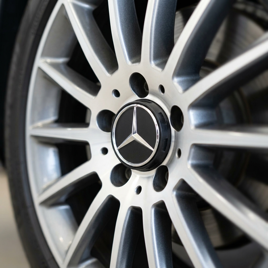 Mercedes Elevated Hub Caps | Matte Black
