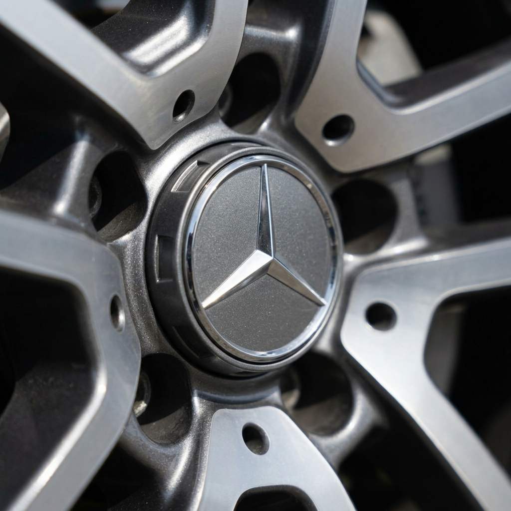 Mercedes Erhöhte Radkappen | Titan Grau