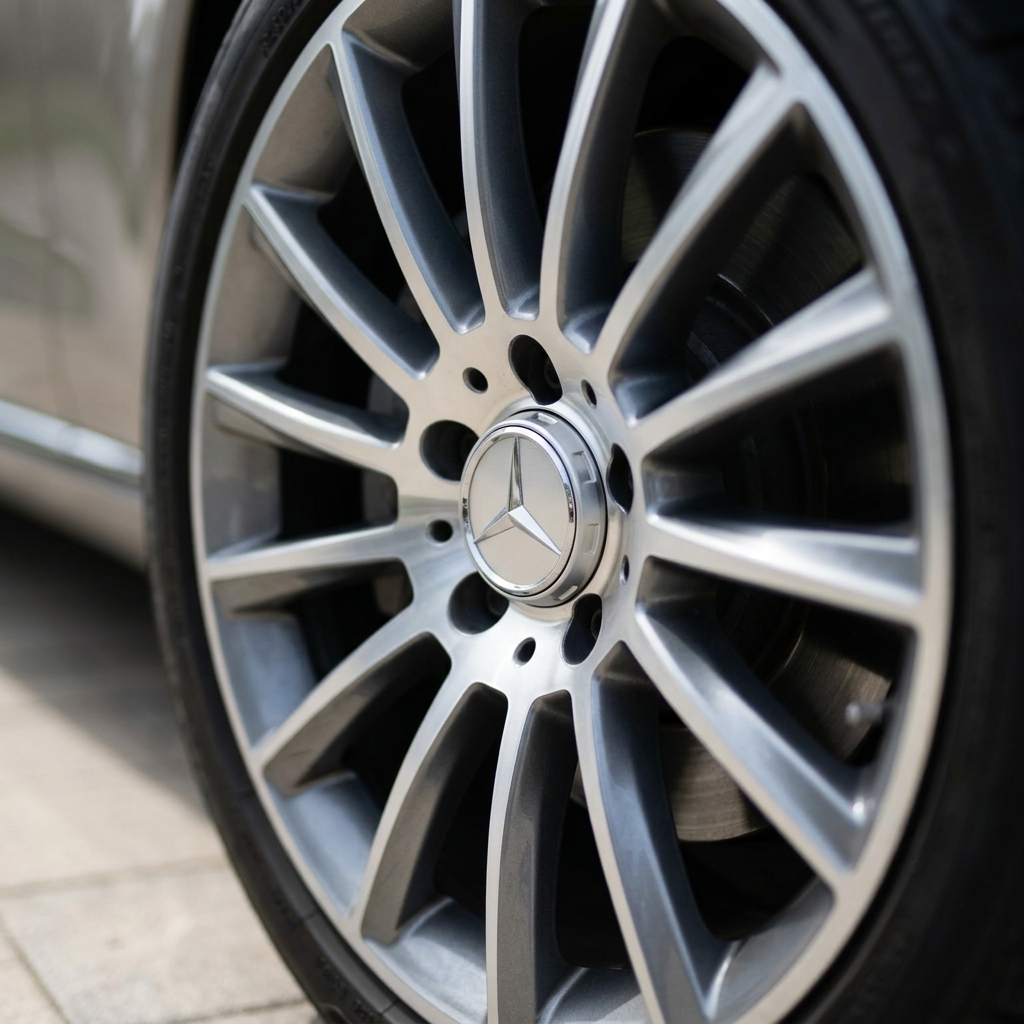 Mercedes Erhöhte Radkappen | Platin Silber
