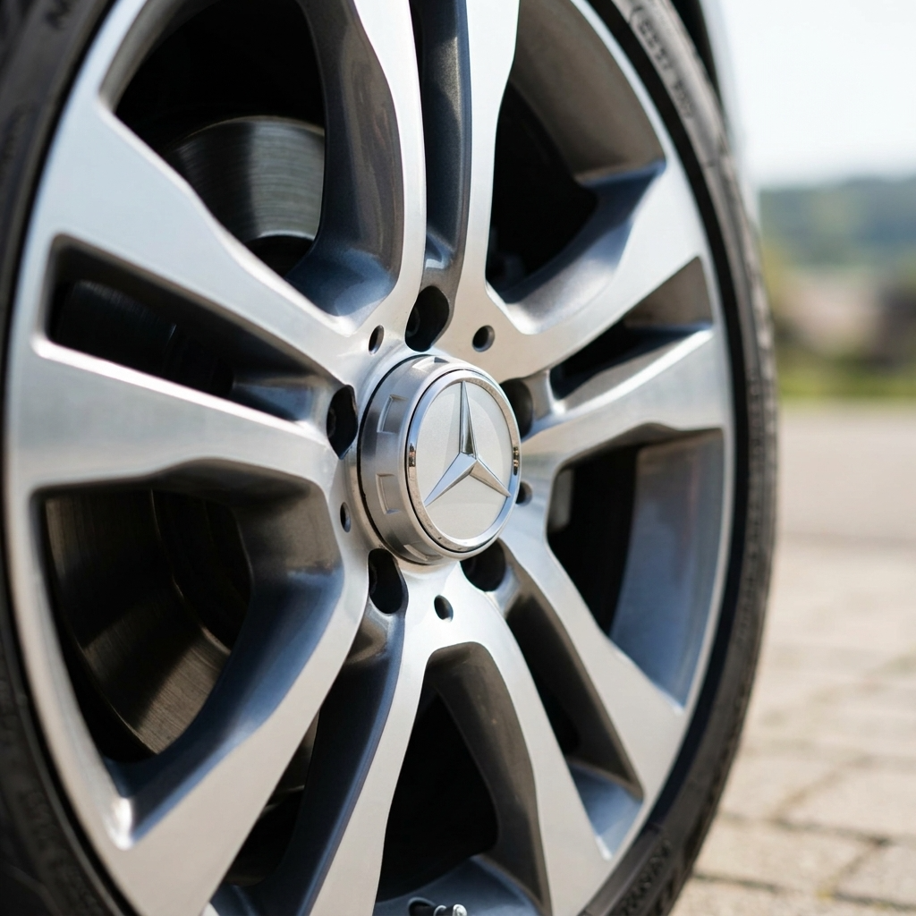 Mercedes Erhöhte Radkappen | Platin Silber