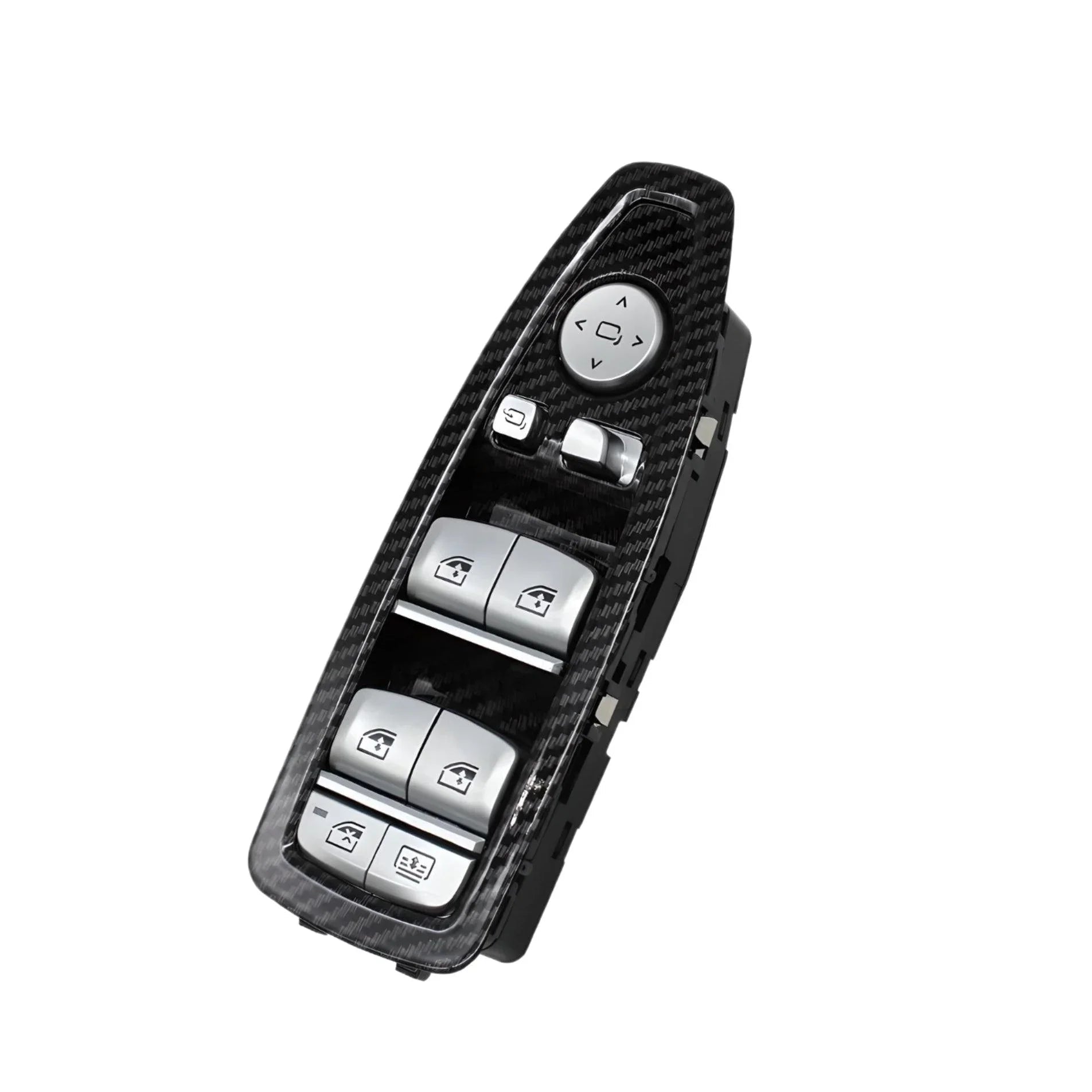 Carbon Fiber Window Switch Panel – Black Carbon – Compatible with BMW Front Door