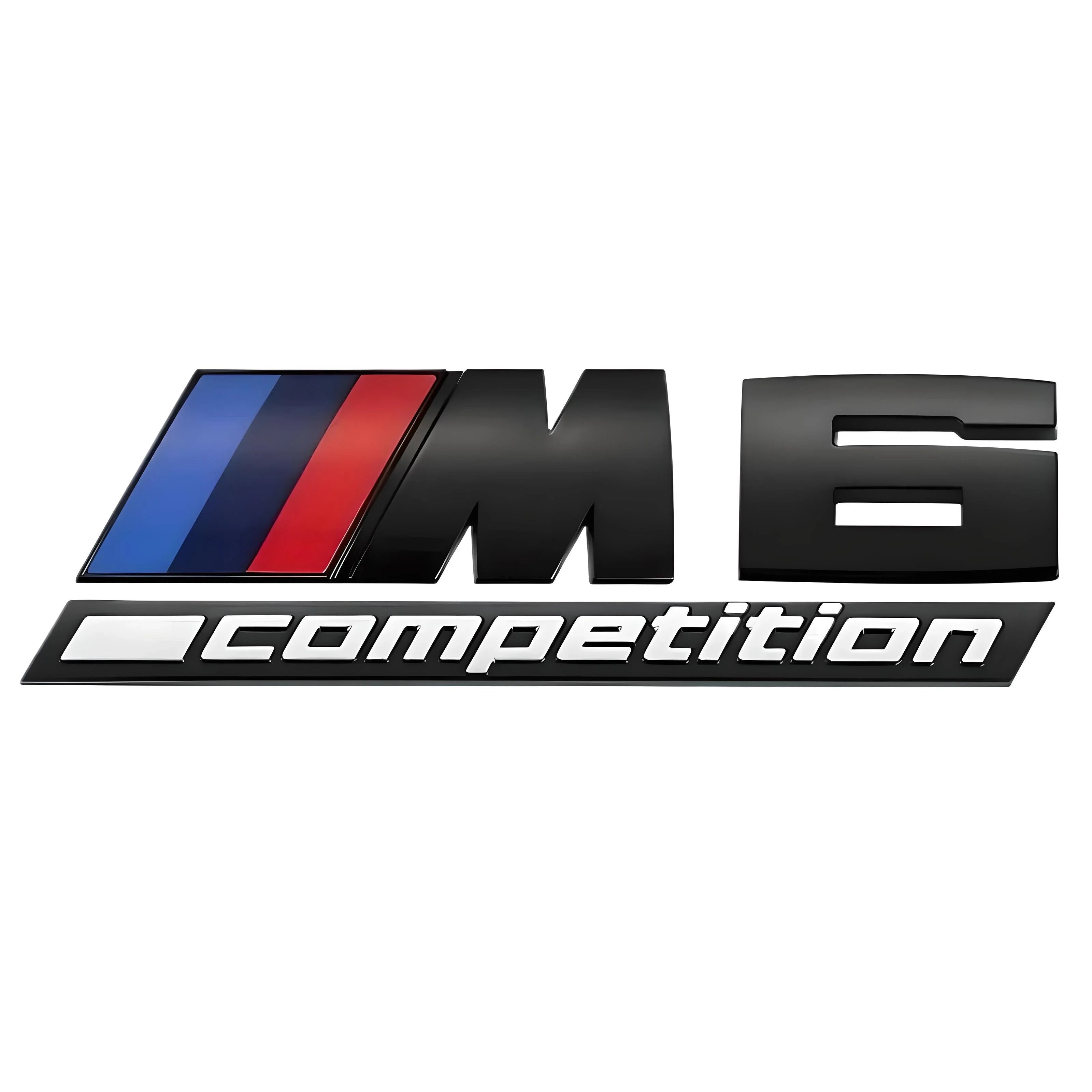 BMW M6 Competition Emblem – Matte Black – Compatible with BMW M6 – Rear