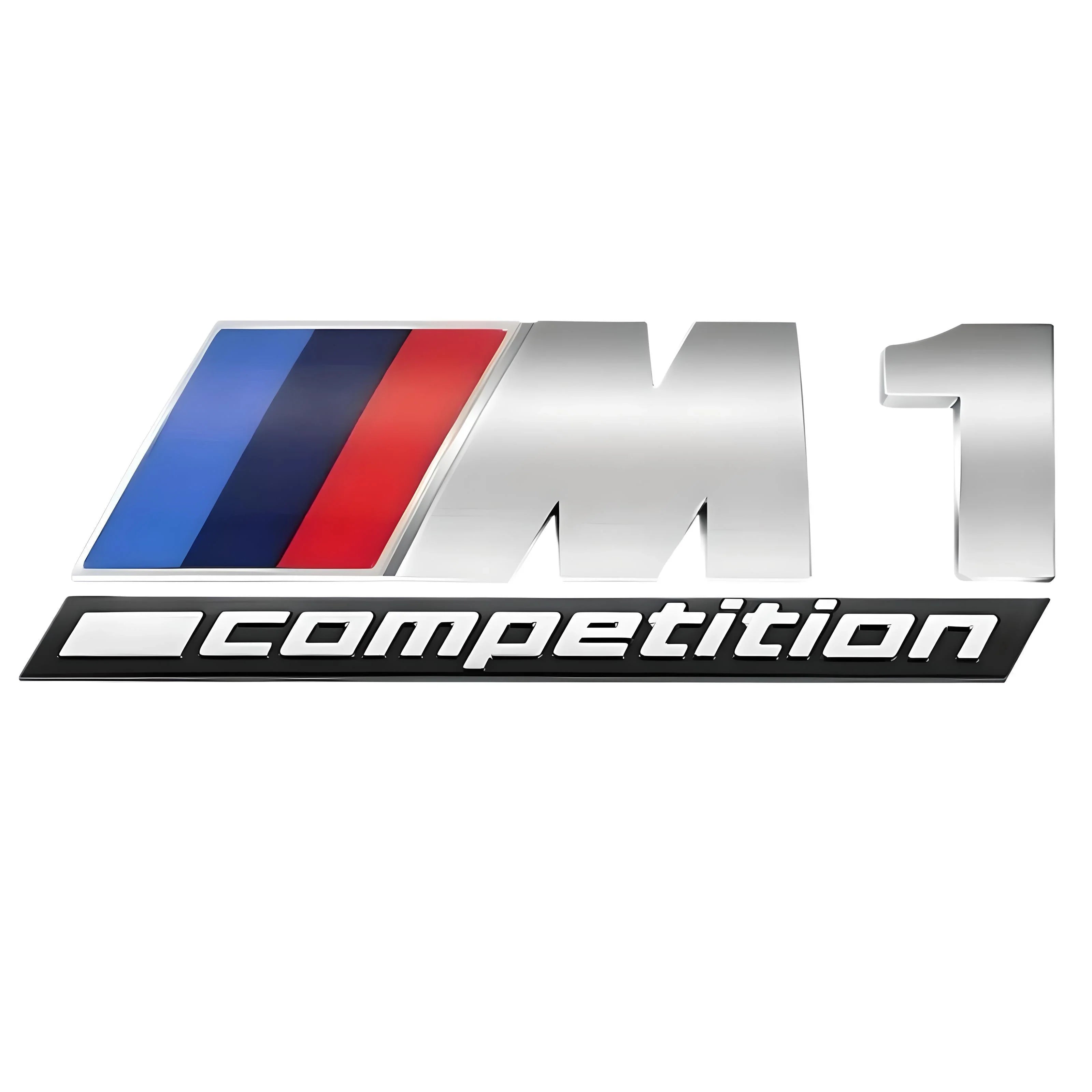 BMW M1 Competition Badge – Chrome Finish – Compatible with BMW M Series – Exterior