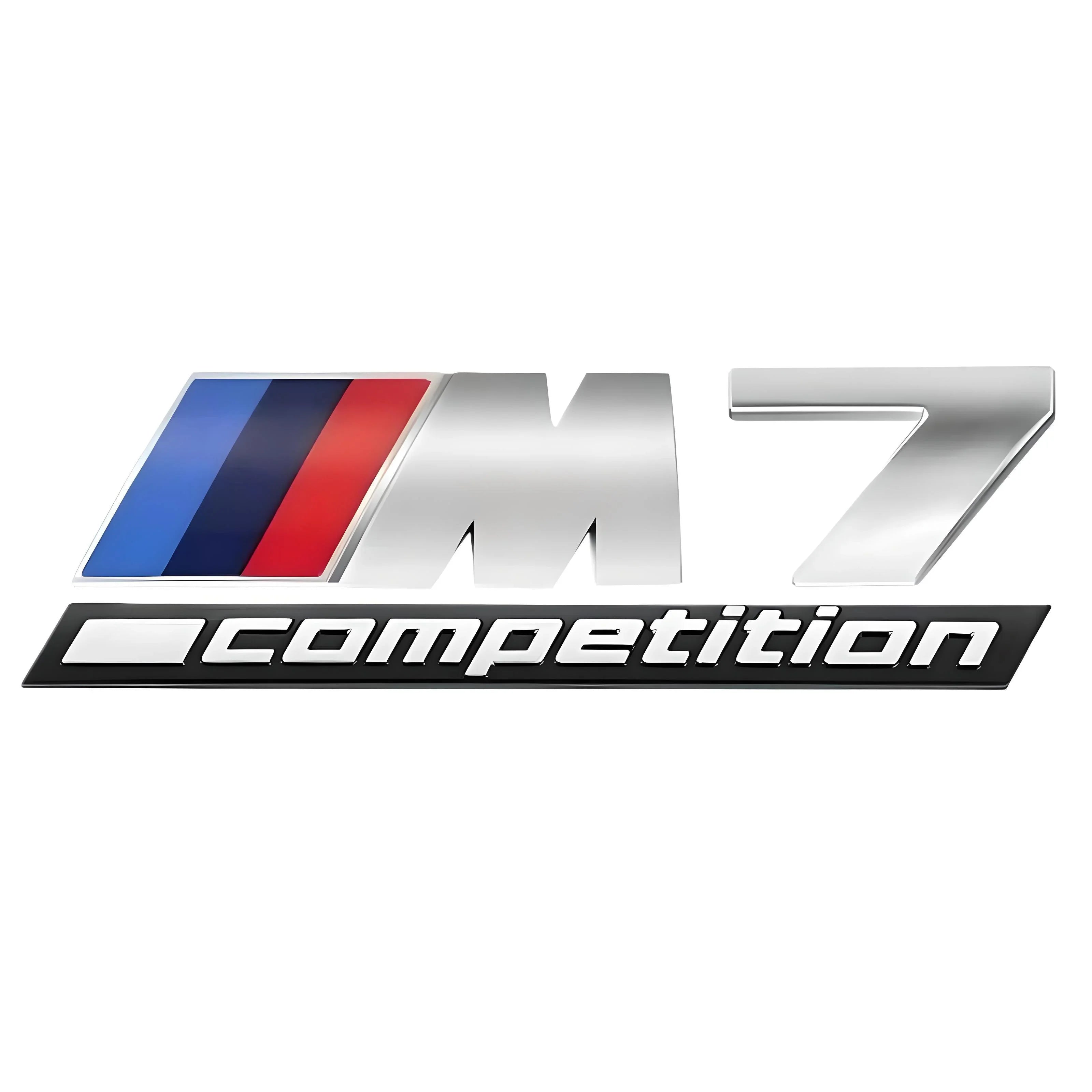 BMW M7 Competition Badge – Silver Finish – Compatible with BMW M7 – Exterior