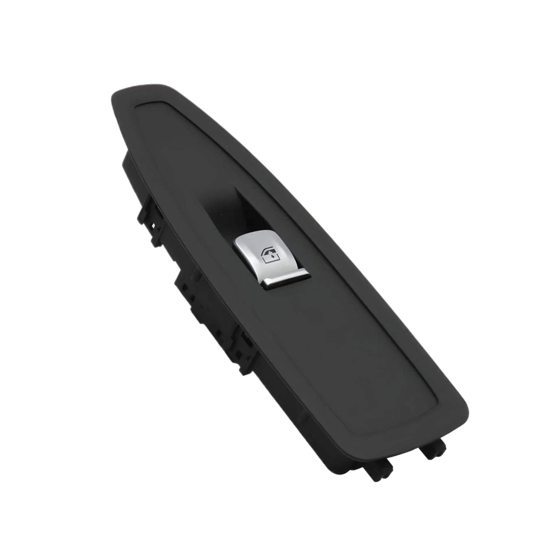 Window Switch Control – Black with Silver Button – Compatible with BMW Front
