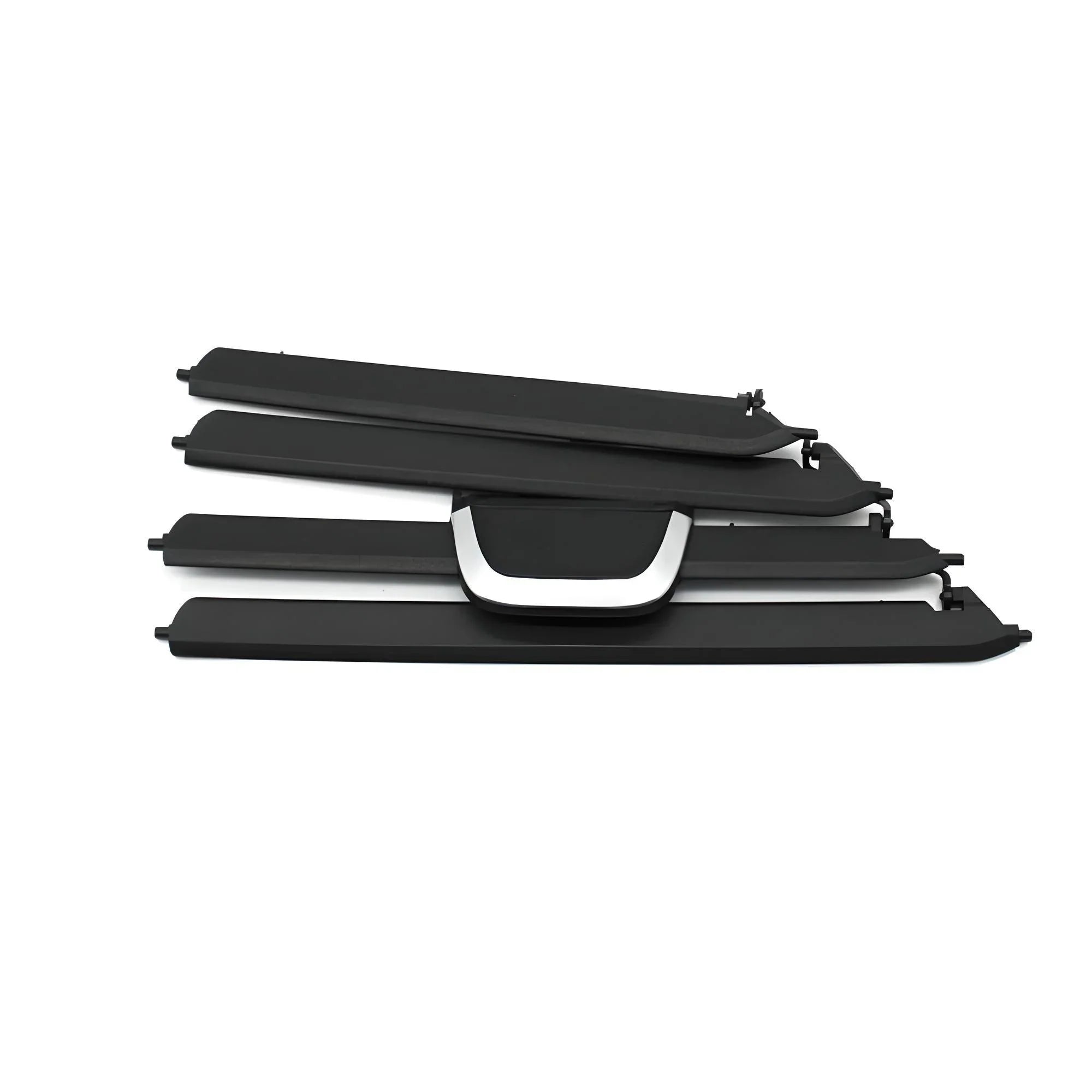 Exterior door sill trim cover – Black with chrome – Compatible with Ford F150 – Side