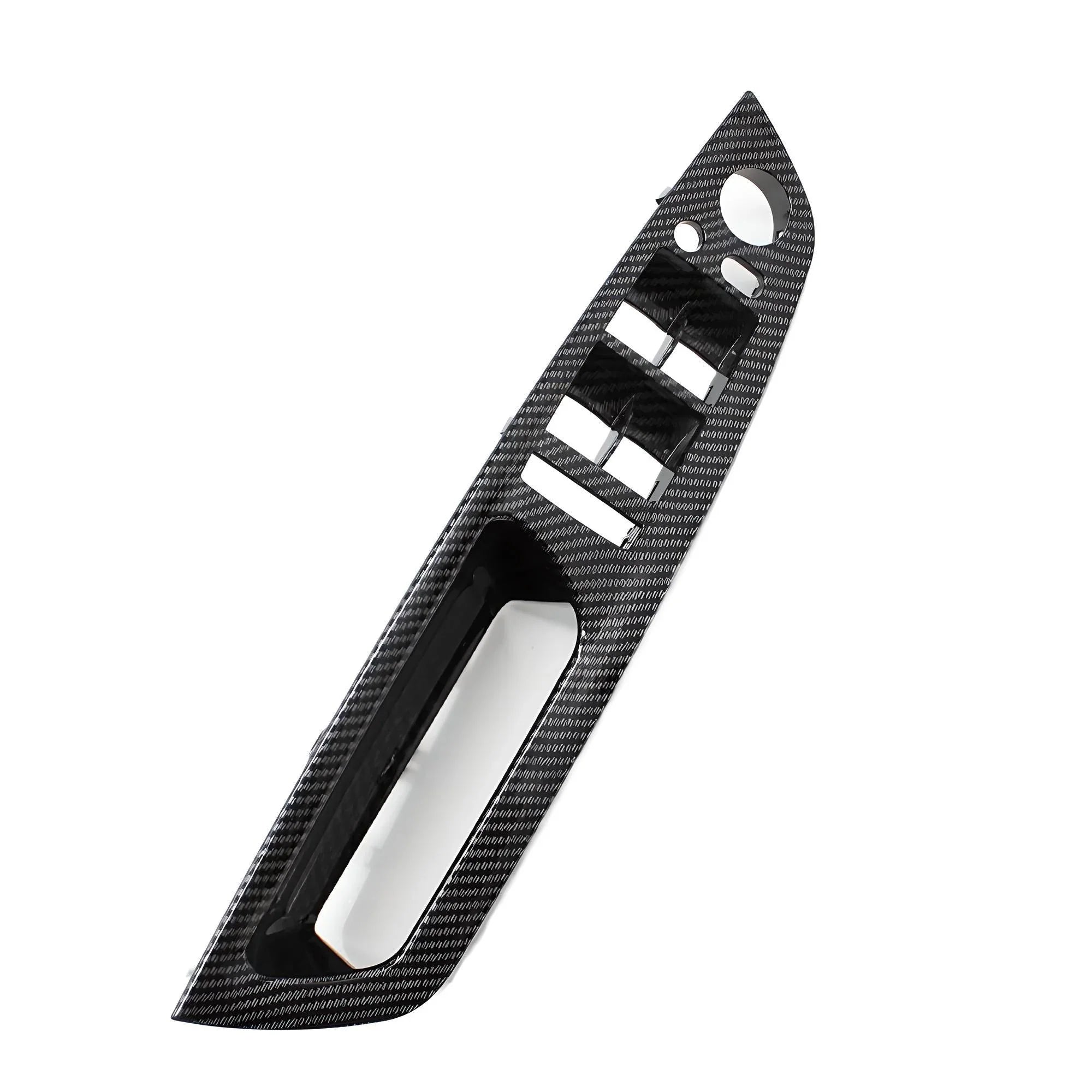 Carbon Fiber Window Switch Panel Cover – Black – Compatible with BMW F30 F31 LHD – Left Front