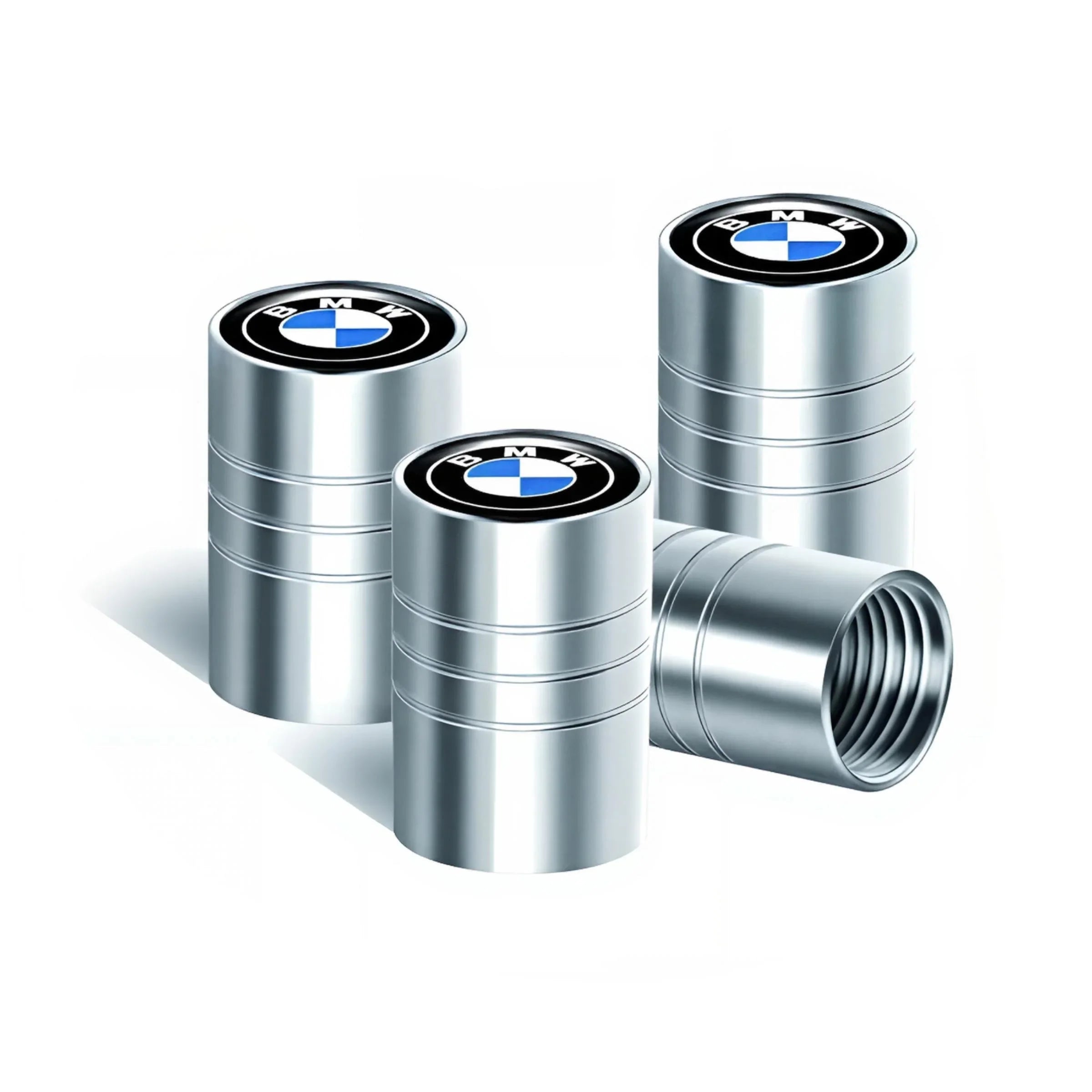 BMW Valve Stem Caps – Silver Finish – Compatible with BMW Models – Exterior